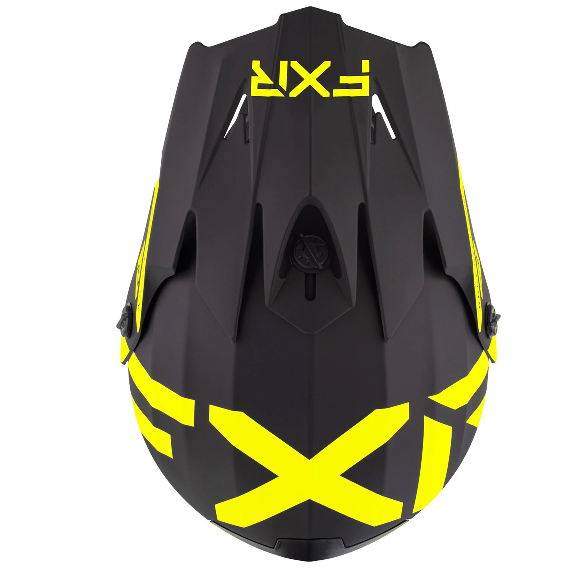 FXR Youth Legion Open Face Offroad Helmet Hi-Vis Black