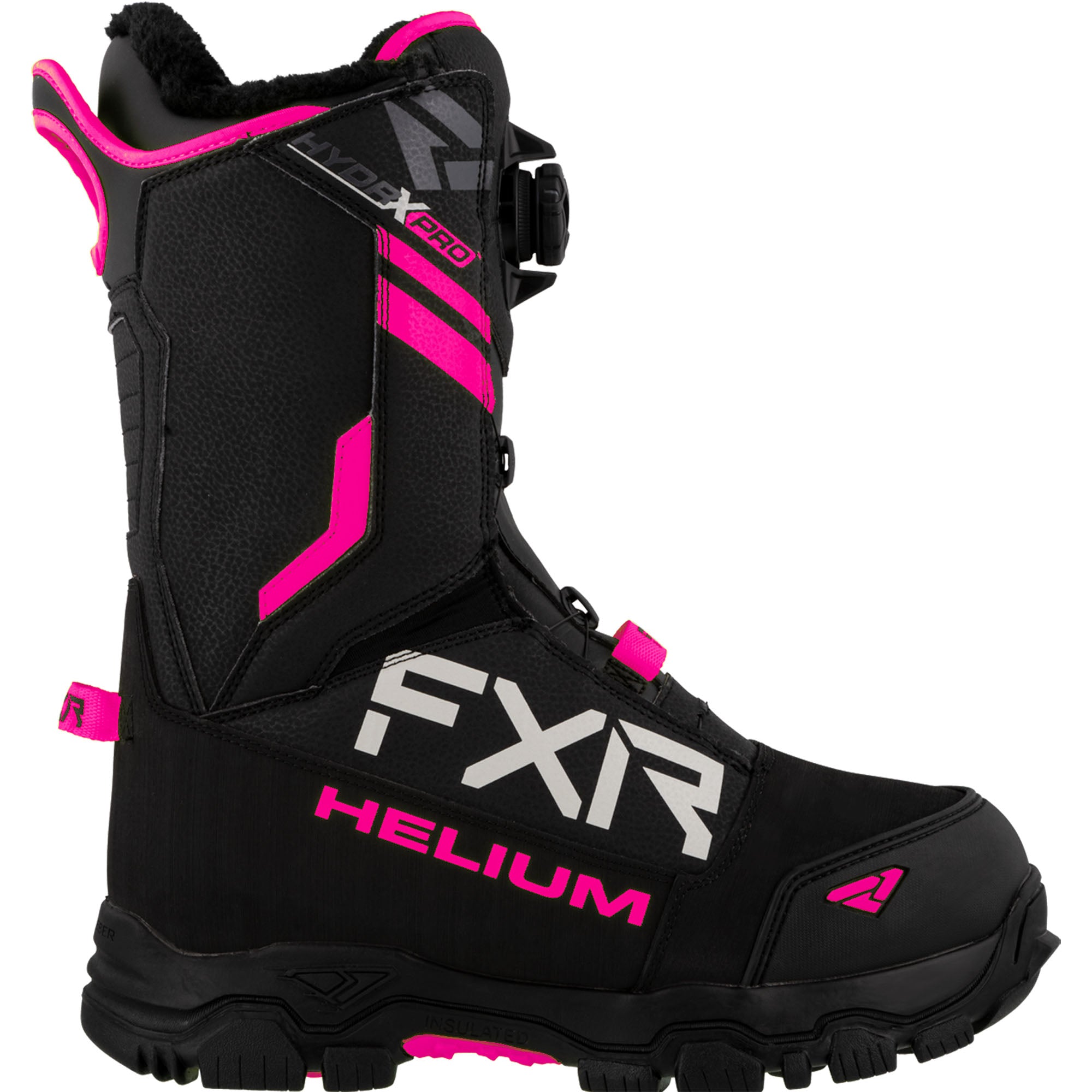 FXR Helium Boa Snowmobile Boots Black/Fuchsia