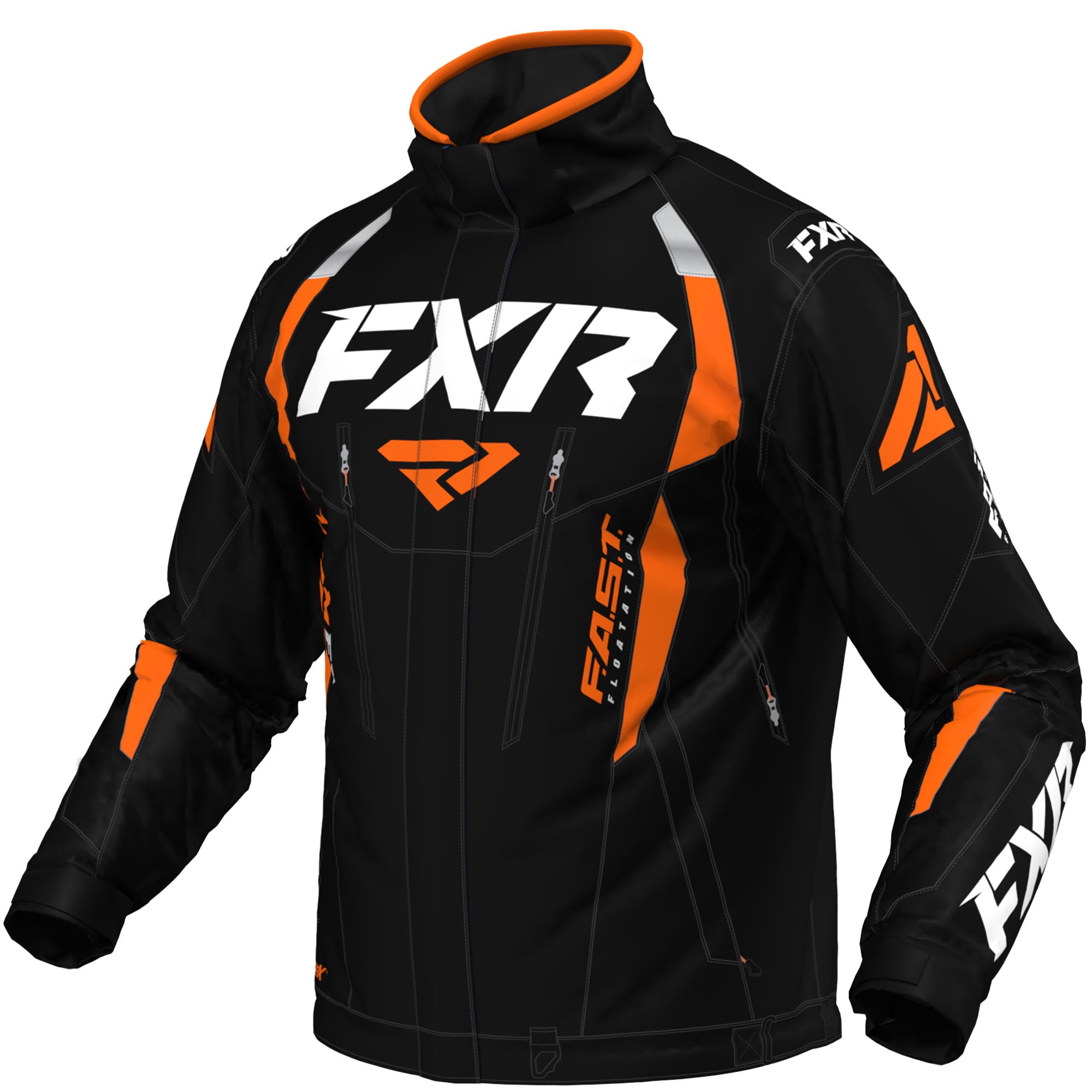 FXR Team FX Jacket Black/Orange Mens