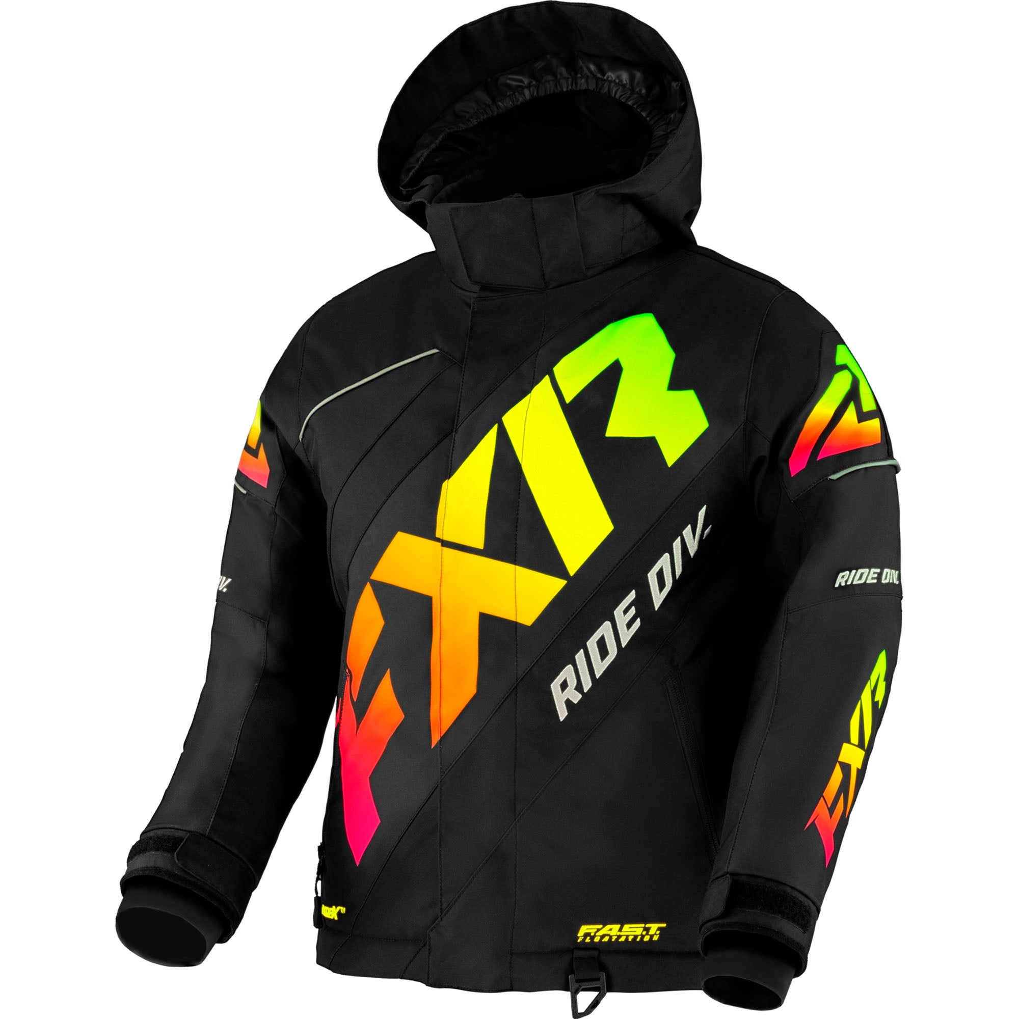 FXR Child CX Jacket Black/Sherbert Unisex-Child
