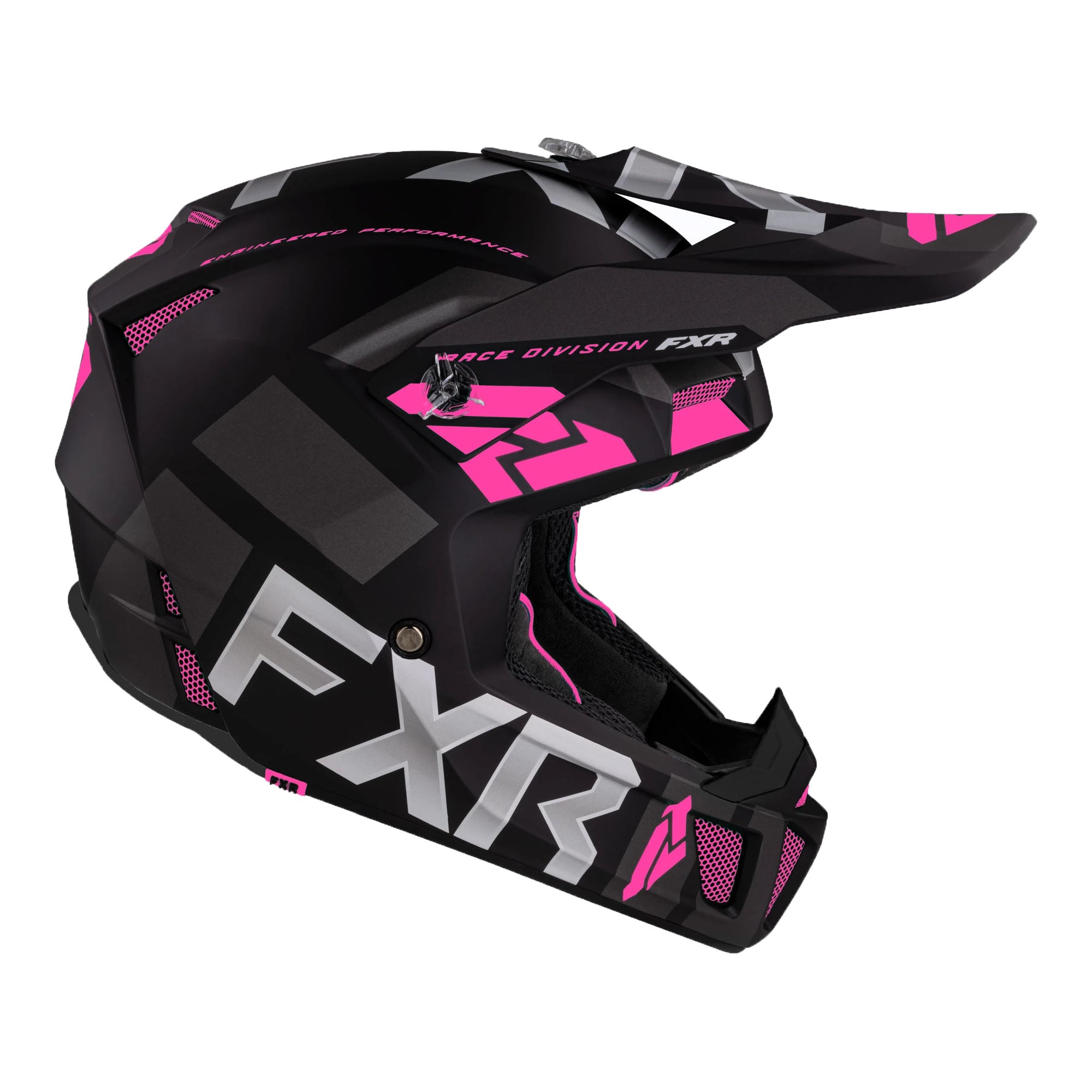 FXR Clutch Evo Offroad Helmet Black/Electric Pink