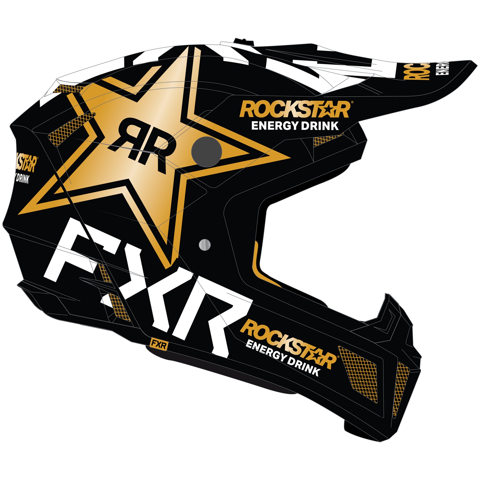 FXR Clutch Rockstar Offroad Helmet Rockstar Black
