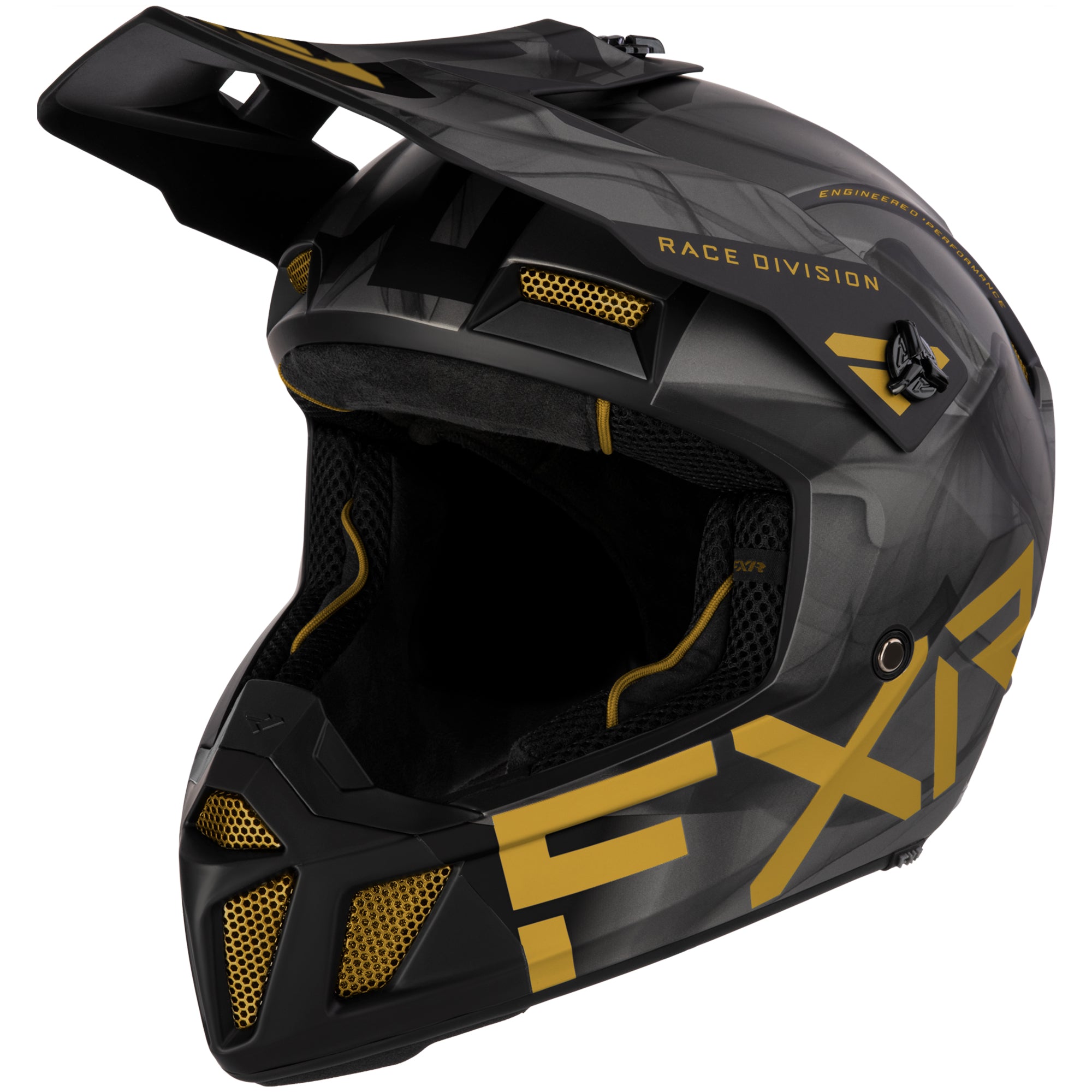 FXR Clutch Smoke Helmet Gold Unisex-Adult
