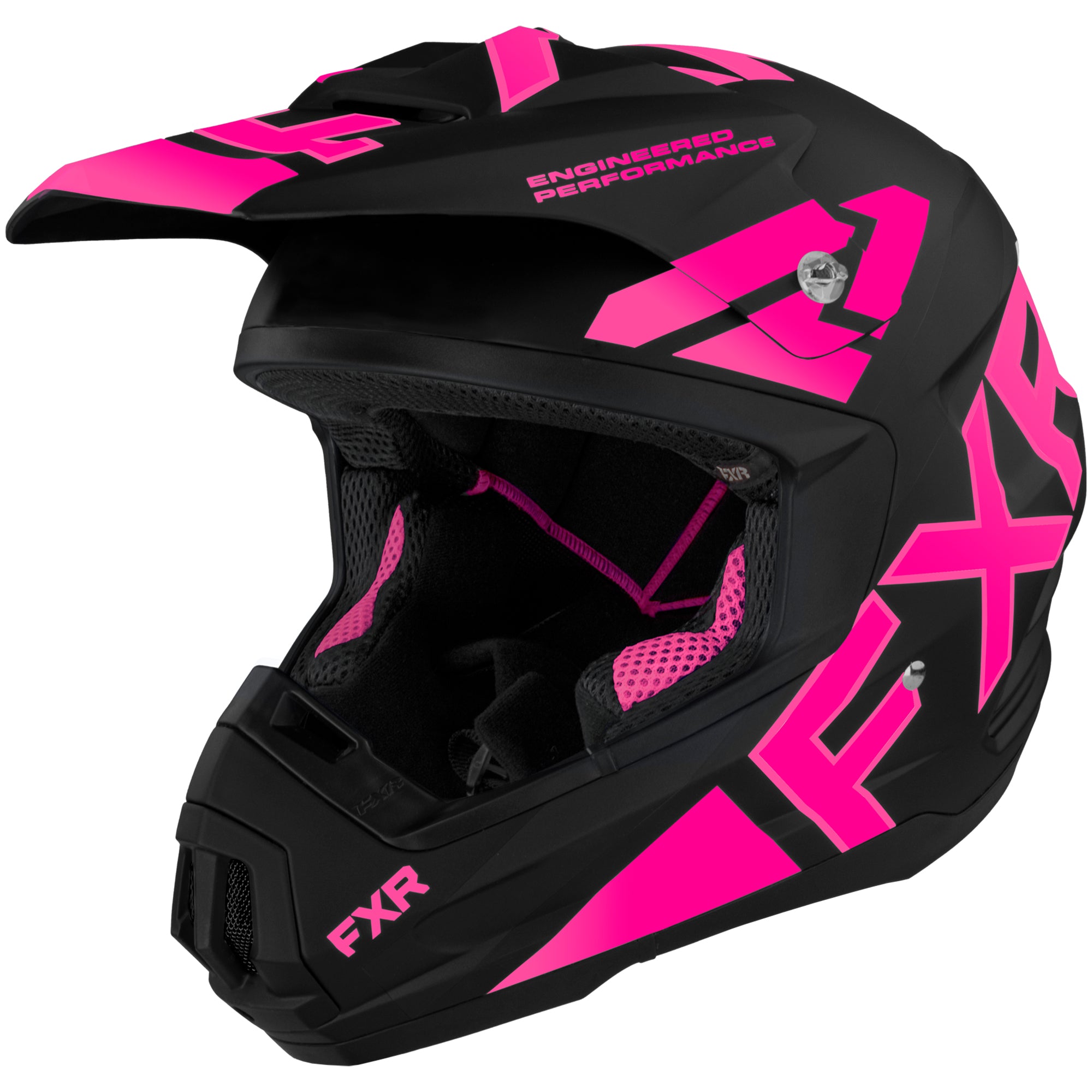 FXR Torque Team Helmet Black/Pink Unisex-Adult