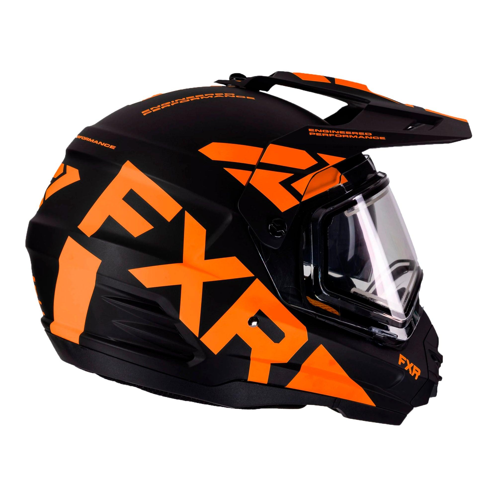 FXR Torque X Team Snowmobile Helmet w/ E Shield Black/Orange