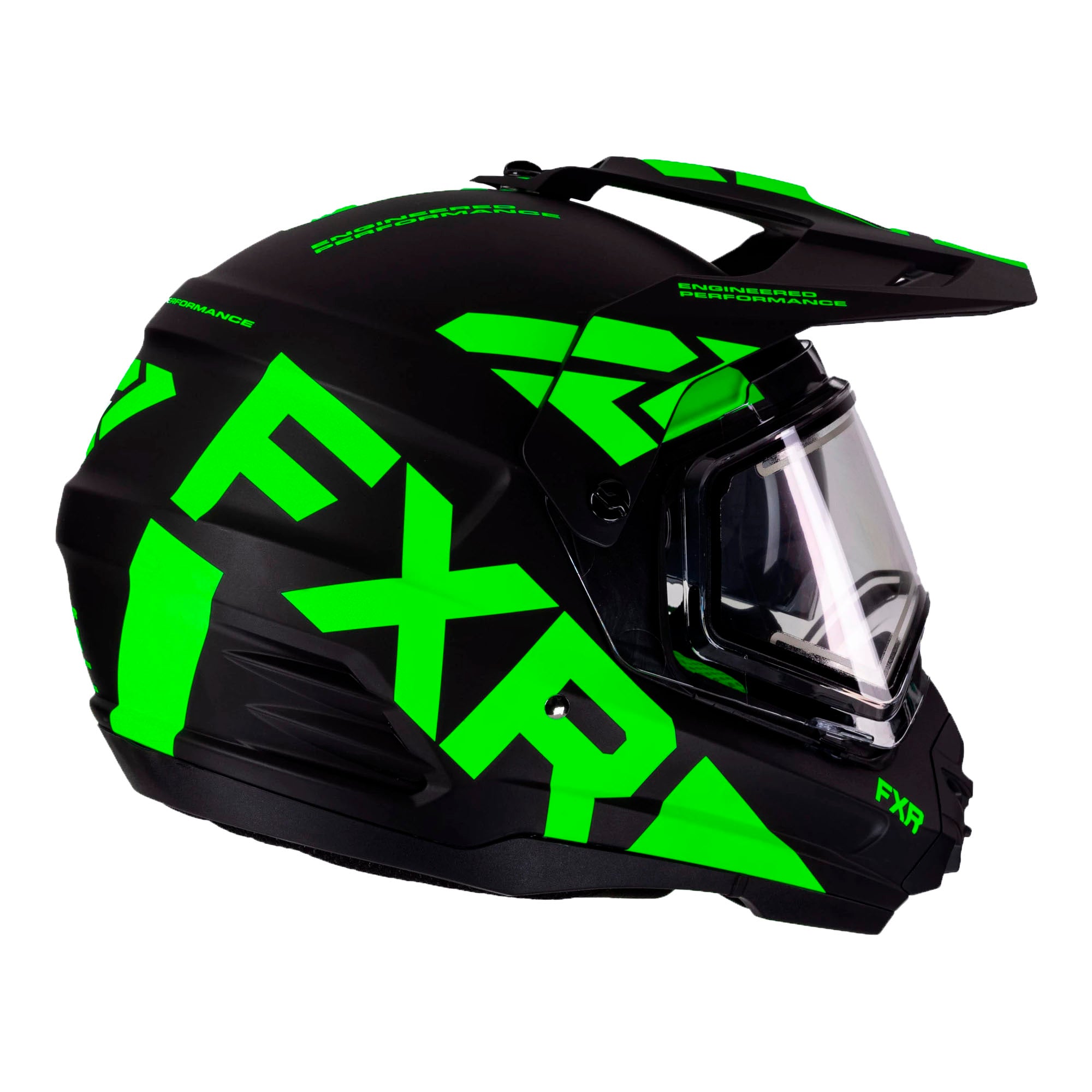 FXR Torque X Team Snowmobile Helmet w/ E Shield Black/Lime