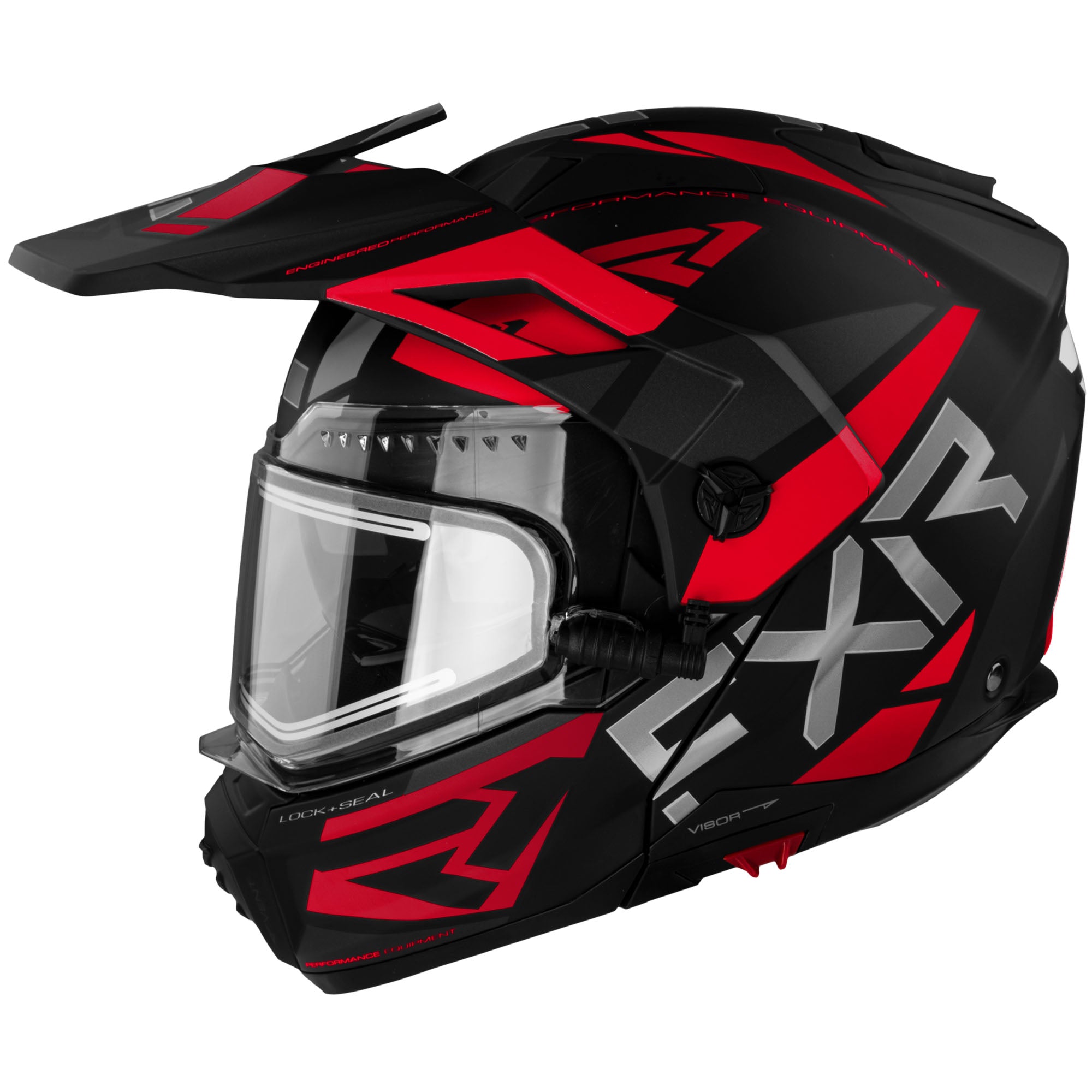 FXR Maverick X Modular Snowmobile Helmet Black/Red