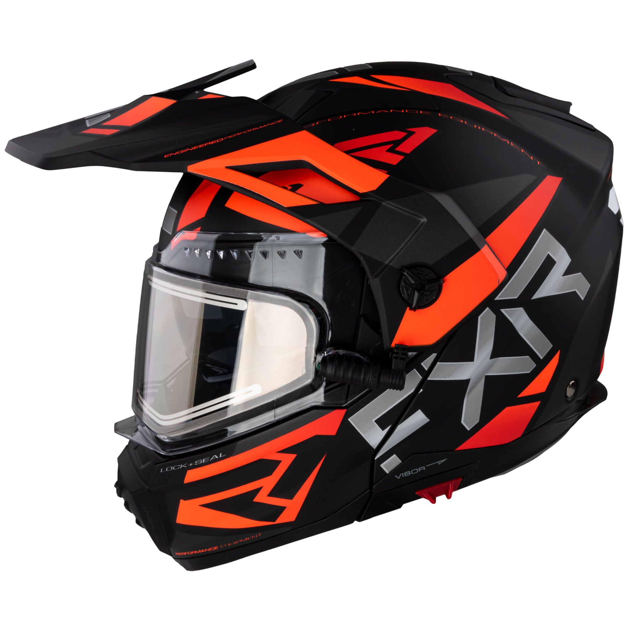 FXR Maverick X Modular Snowmobile Helmet Black/Orange