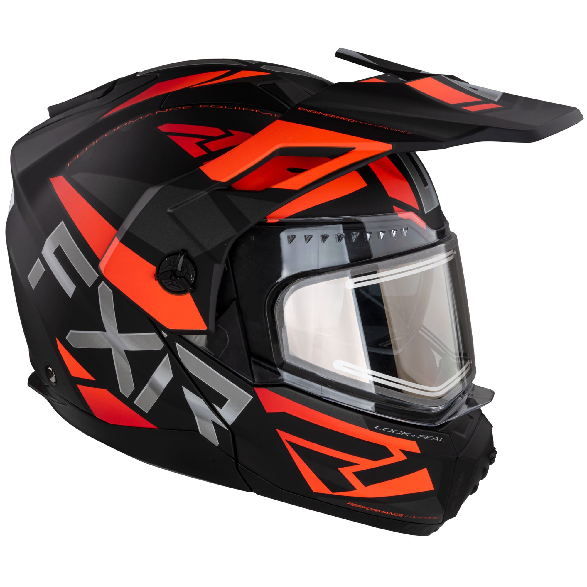 FXR Maverick X Modular Snowmobile Helmet Black/Orange