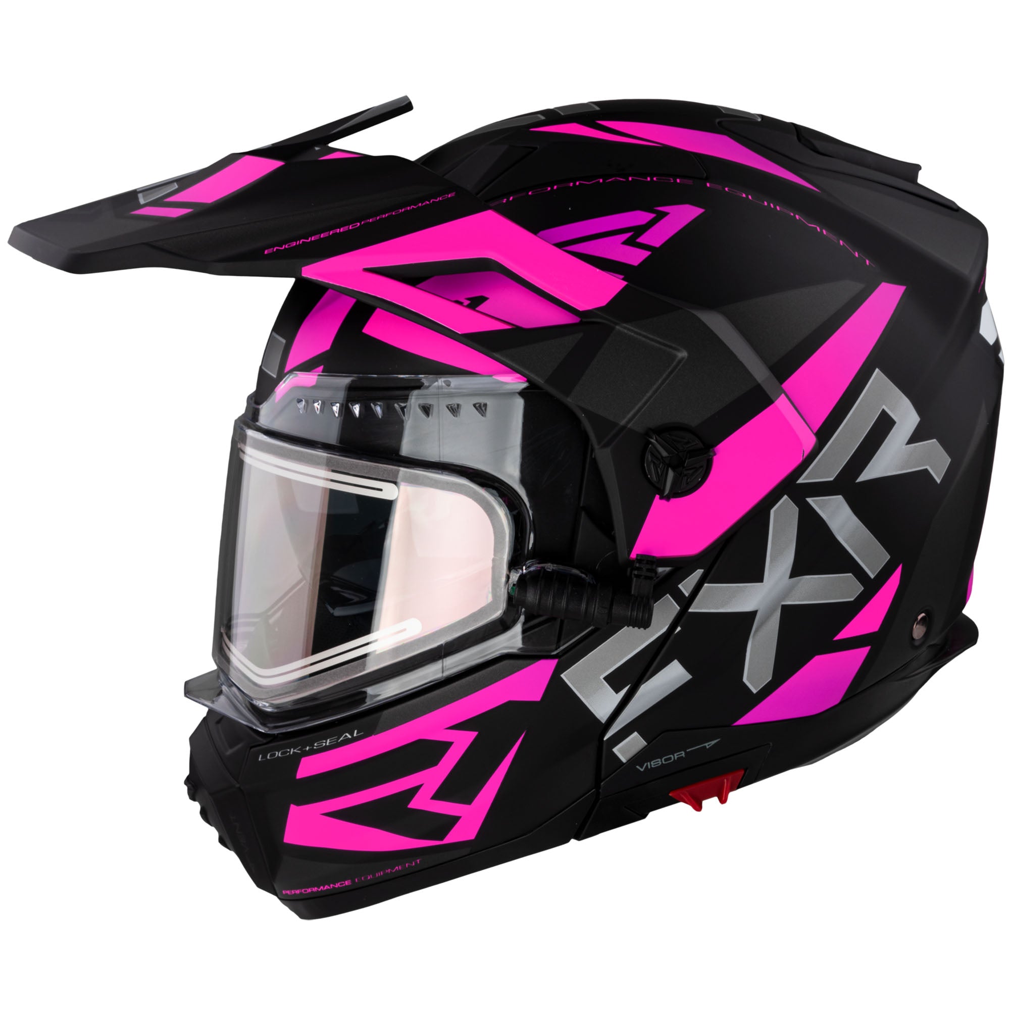 FXR Maverick X Modular Snowmobile Helmet Black/Fuchsia