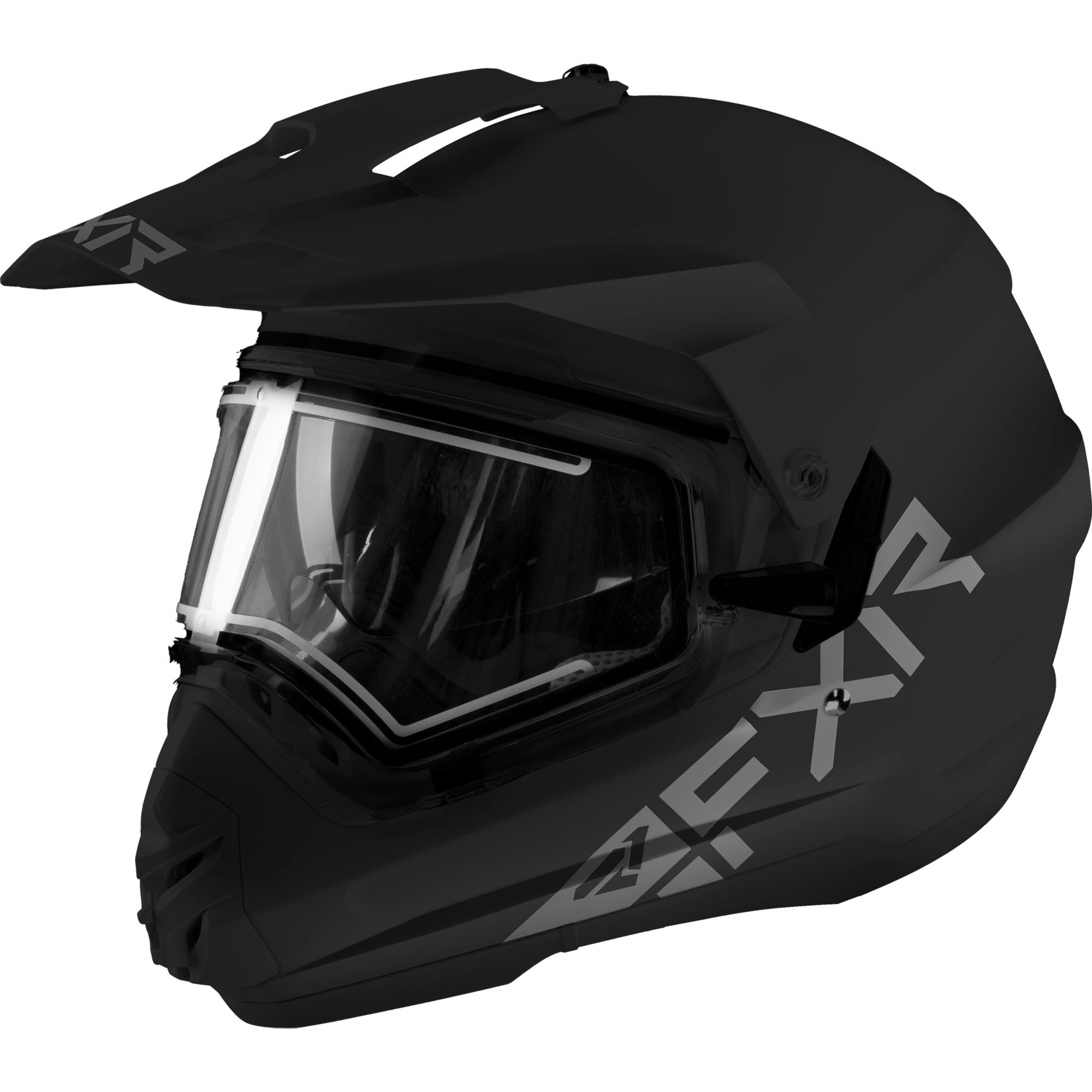 FXR Torque X Prime Helmet w/ E Shield & Sun Shade Black Unisex-Adult