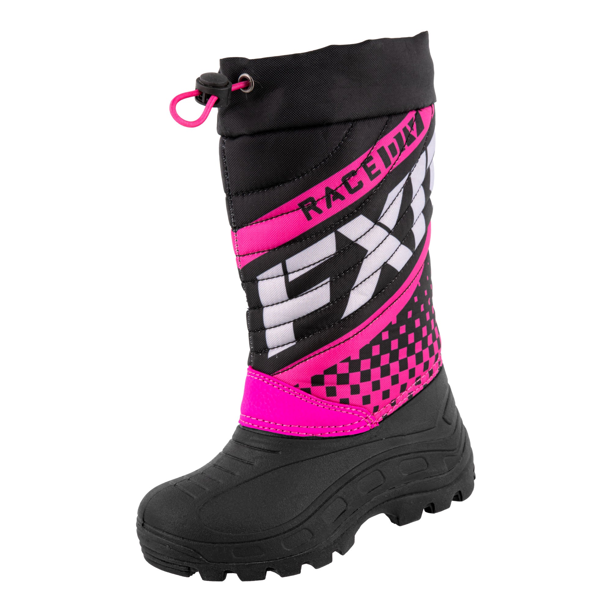 FXR Youth Boost Boots Black/Fuchsia Girls