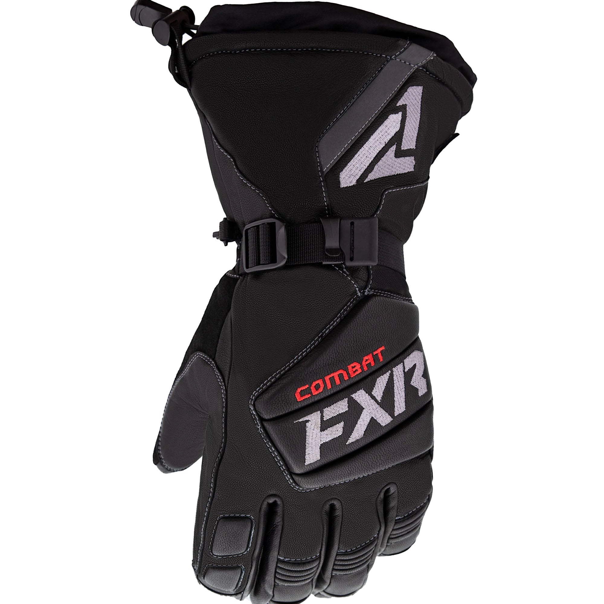 FXR Leather Gauntlet Gloves Black Mens
