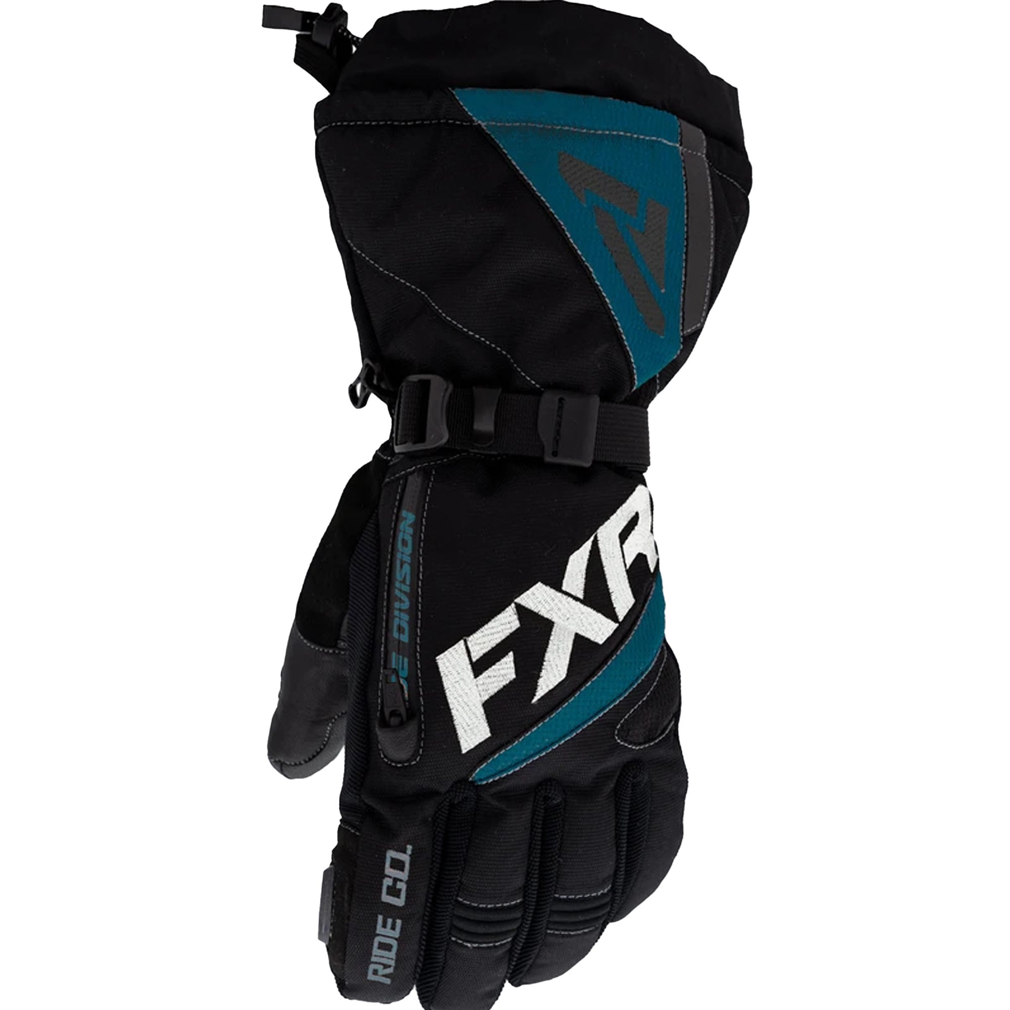 FXR Womens Fusion Gloves Black/Ocean Womens