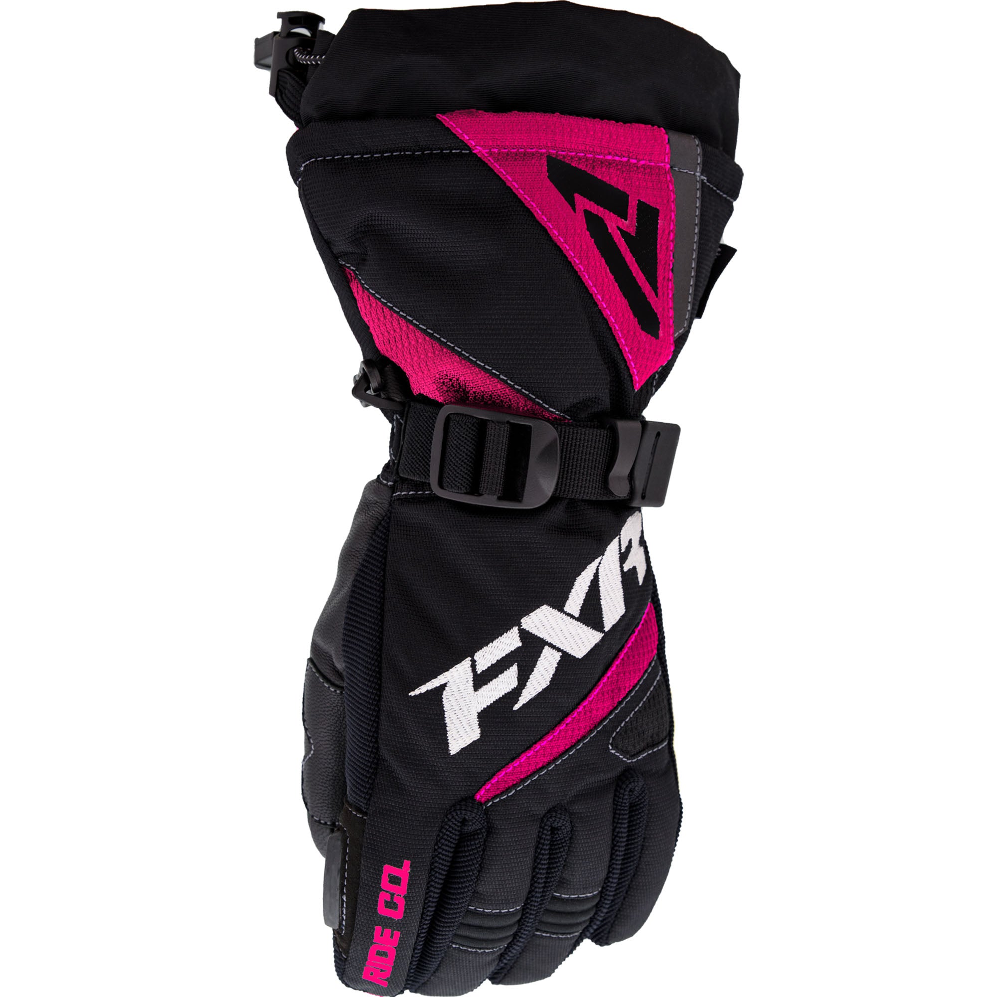 FXR Childs Helix Race Gloves Black/Fuchsia Unisex-Child