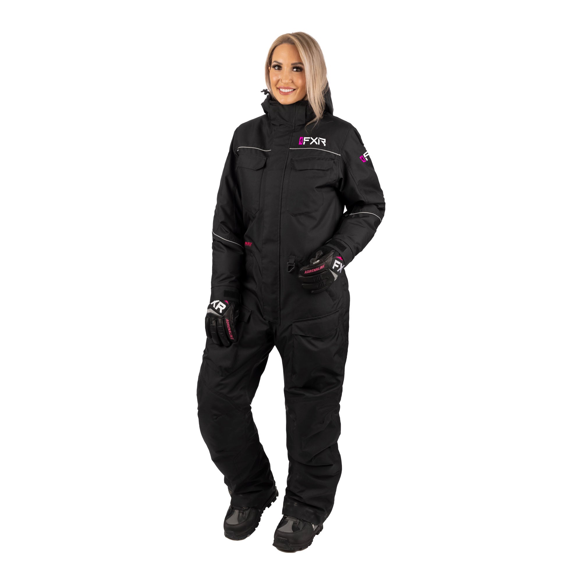 FXR Womens Excursion Monosuit Black/Fuchsia Womens