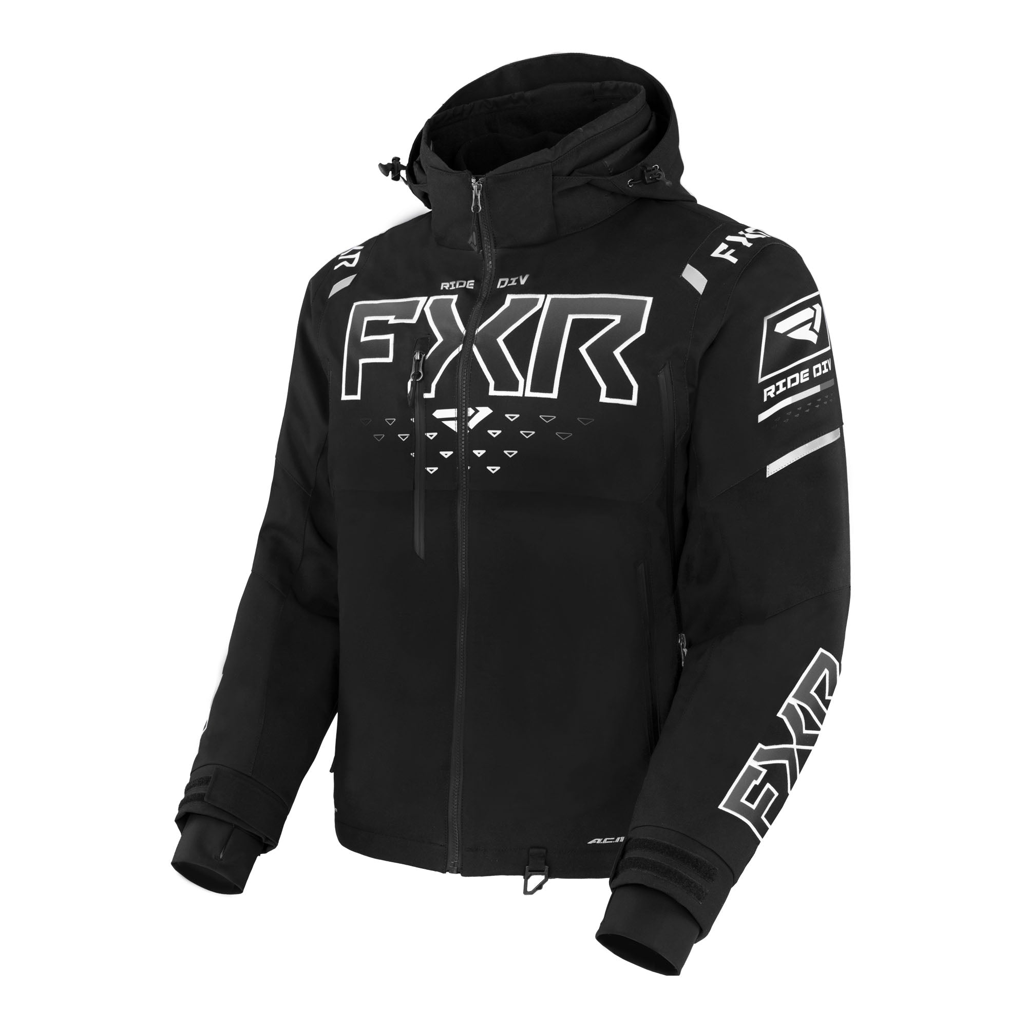 FXR Helium X 2-in-1 Snowmobile Jacket Black/White Mens