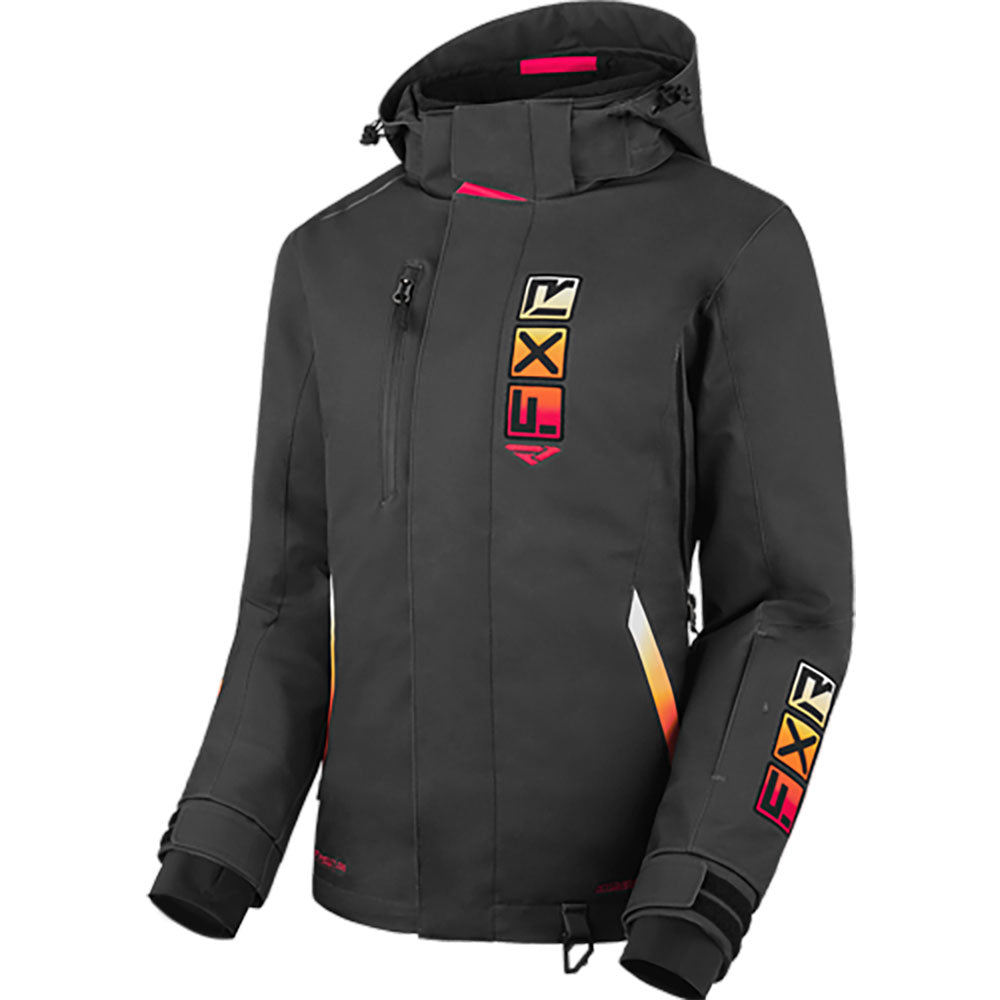 FXR Evo FX Snowmobile Jacket Asphalt/Sunrise Womens