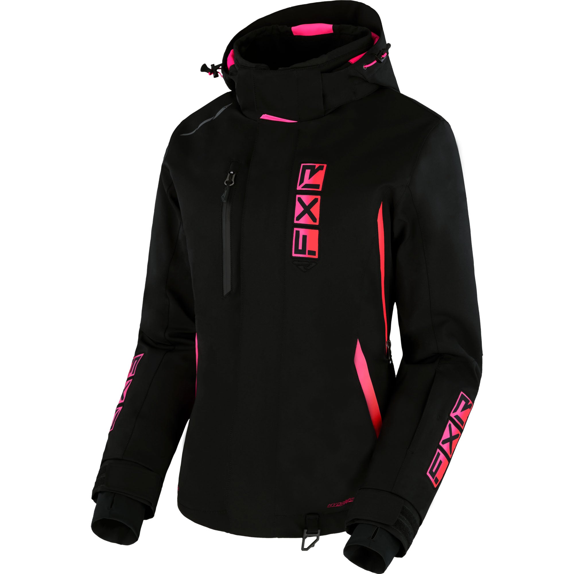 FXR Evo FX Snowmobile Jacket Black/Raspberry Fade Womens