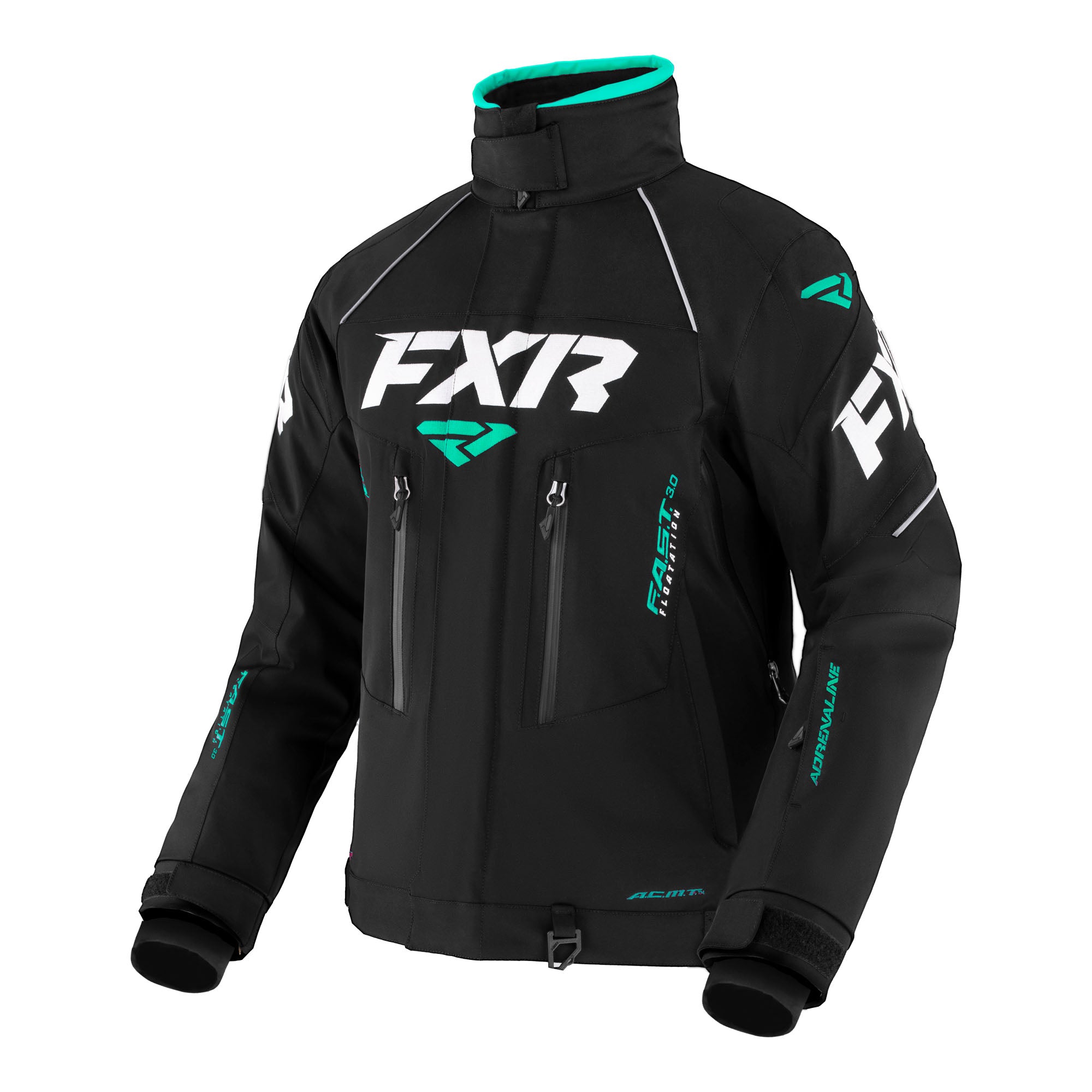 FXR Adrenaline Snowmobile Jacket Black/ Mint Womens