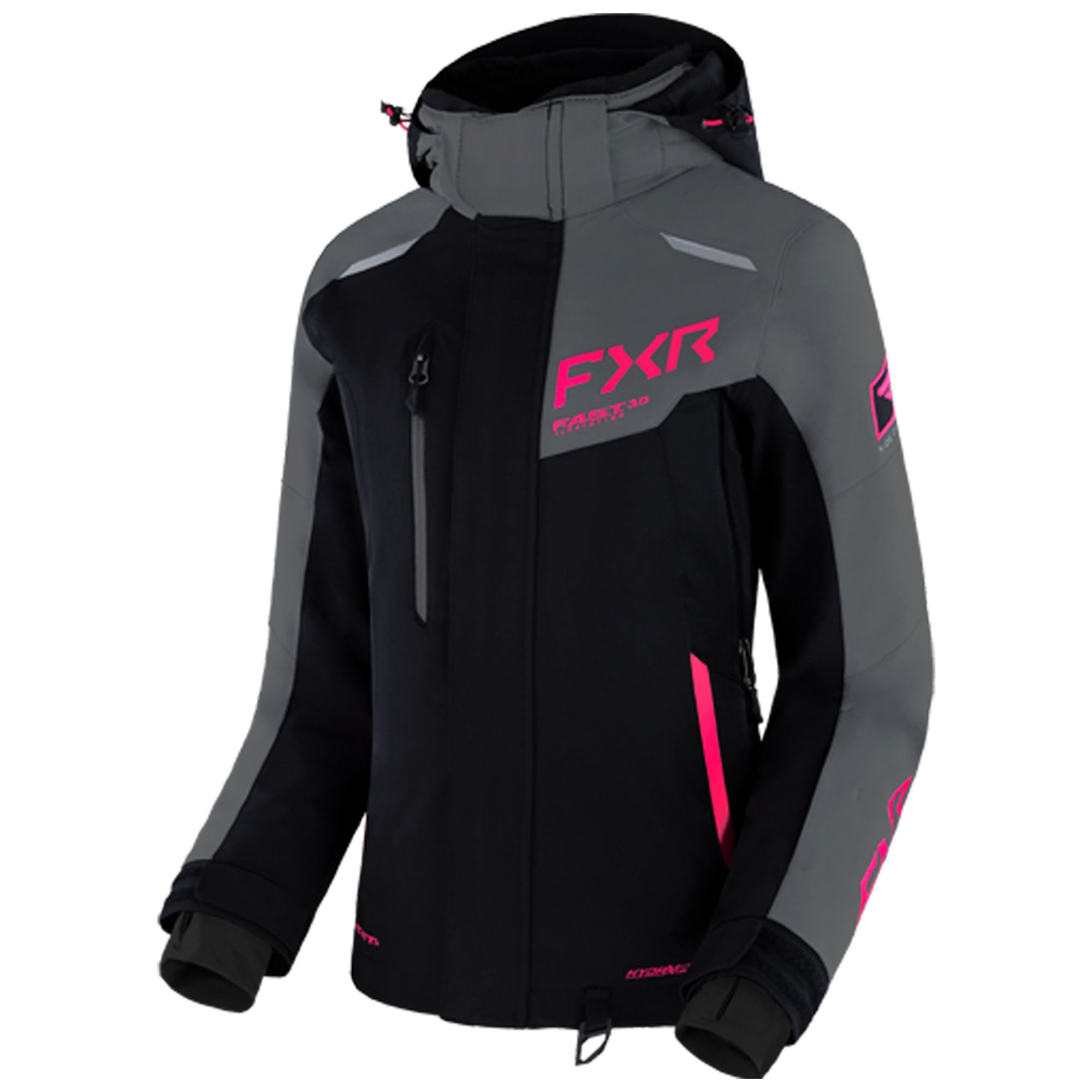 FXR Renegade FX Jacket Black/Charcoal/Fuchsia Womens