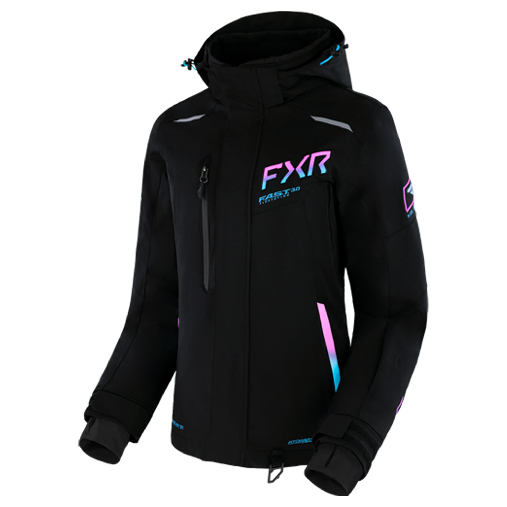 FXR Renegade FX Jacket Black/Sky Blue-E Pink Fade Womens