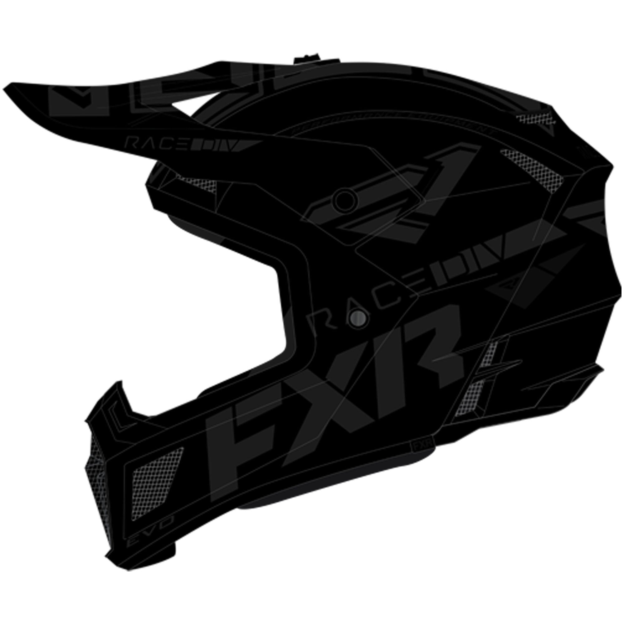 FXR Clutch Evo Open Face Offroad Helmet Black Ops