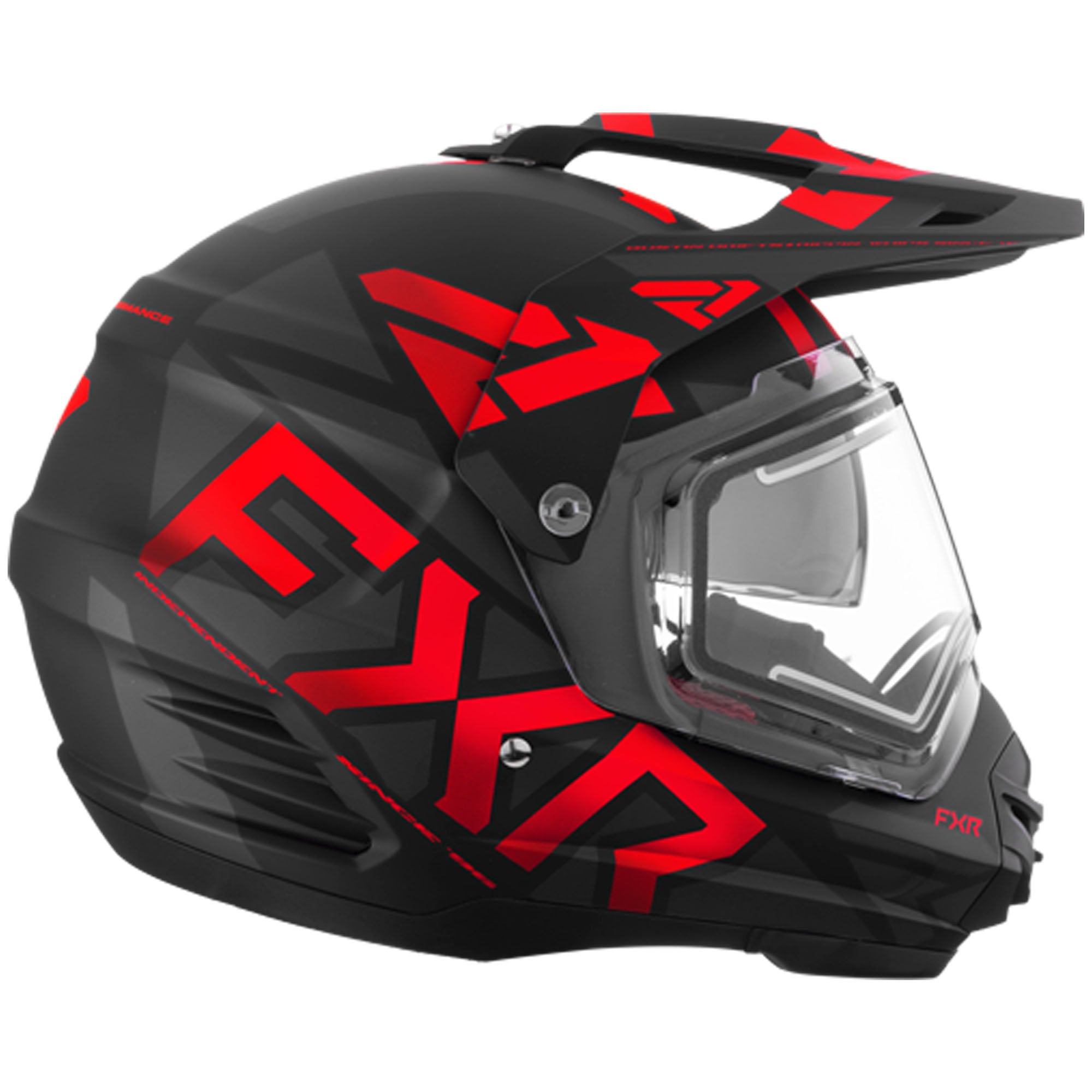 FXR Torque X Team Full Face Snowmobile Helmet W/ E Shield Black/Red