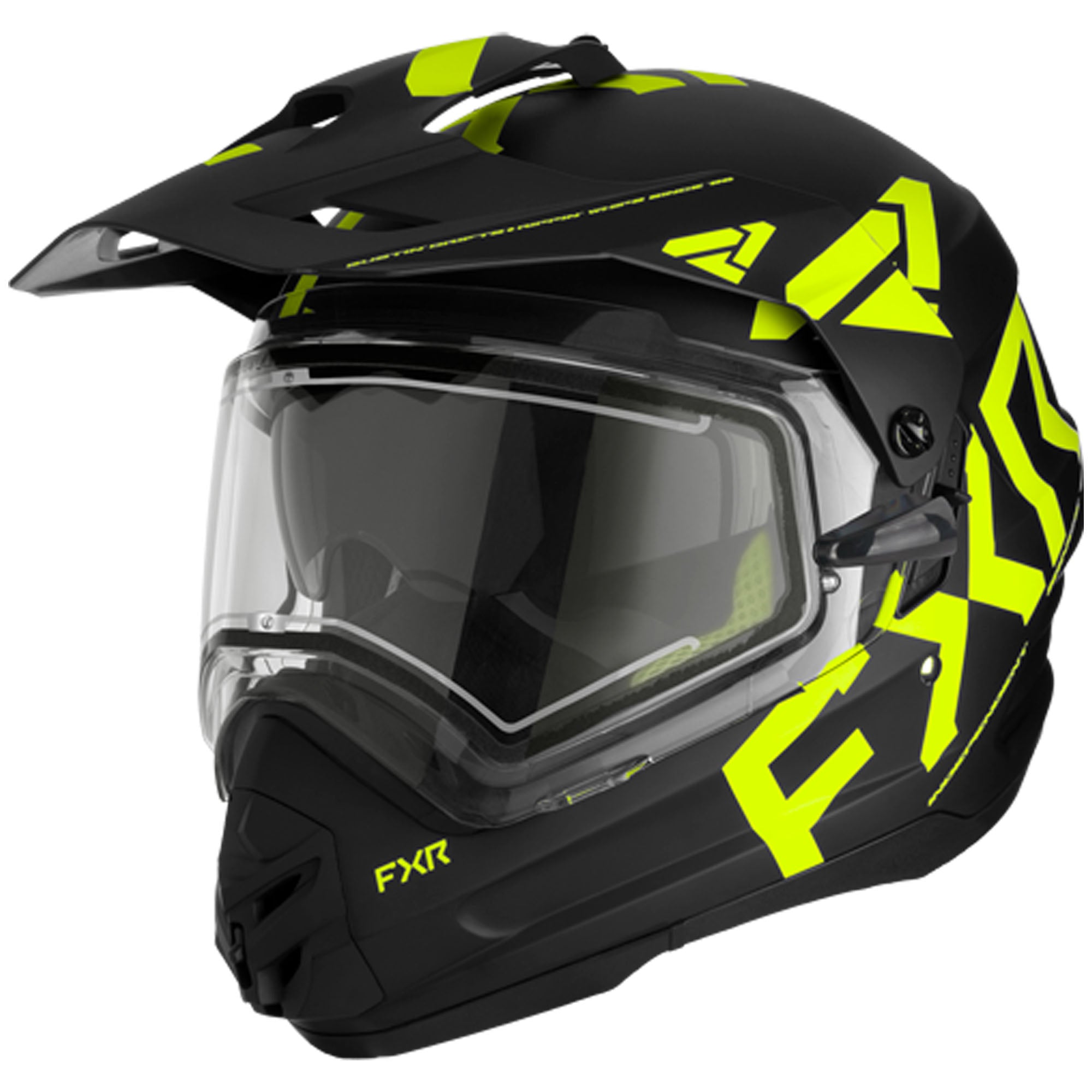 FXR Torque X Team Helmet W/ E Shield & Sun Shade Blk/HiVis Unisex-Adult
