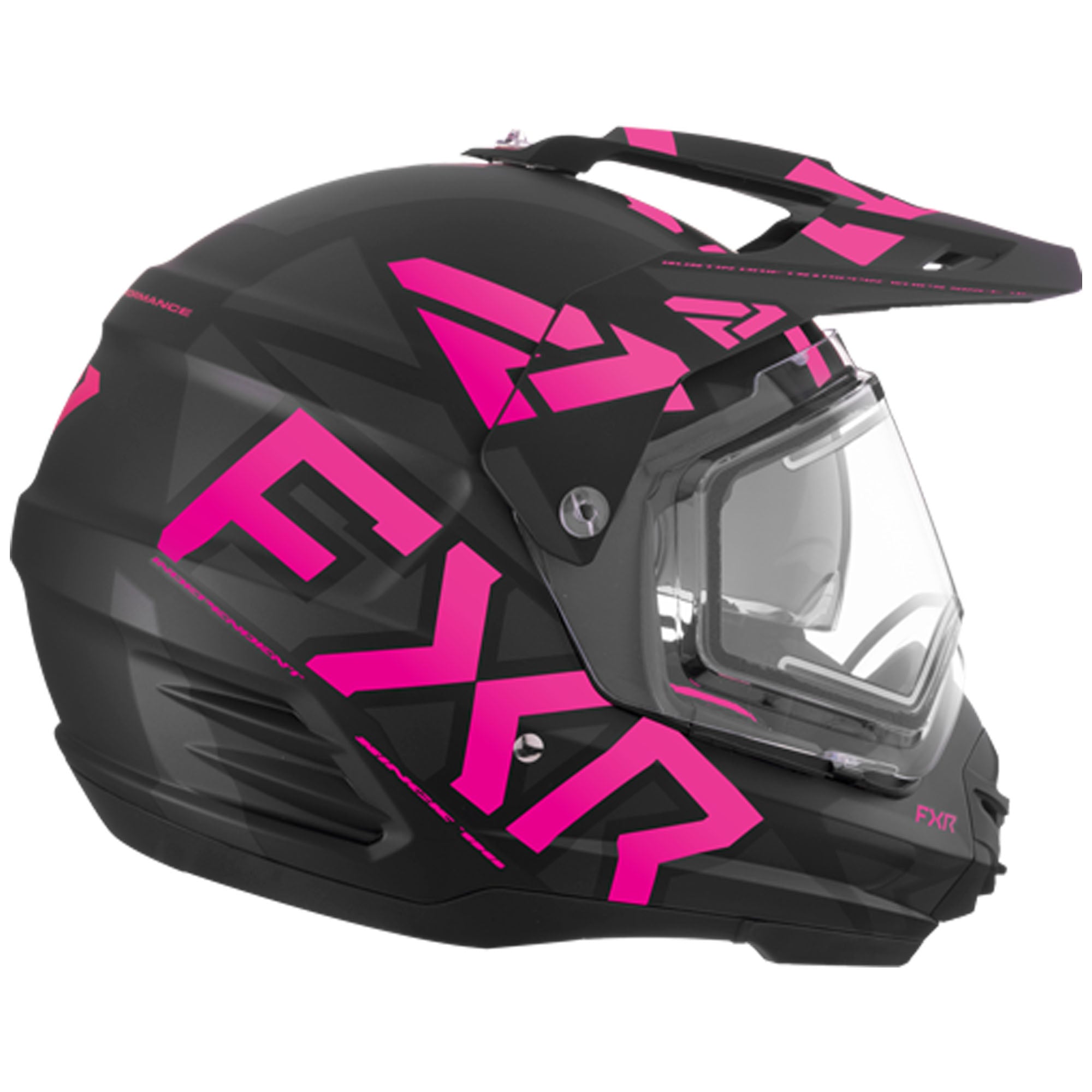 FXR Torque X Team Full Face Snowmobile Helmet Black/Electric Pink