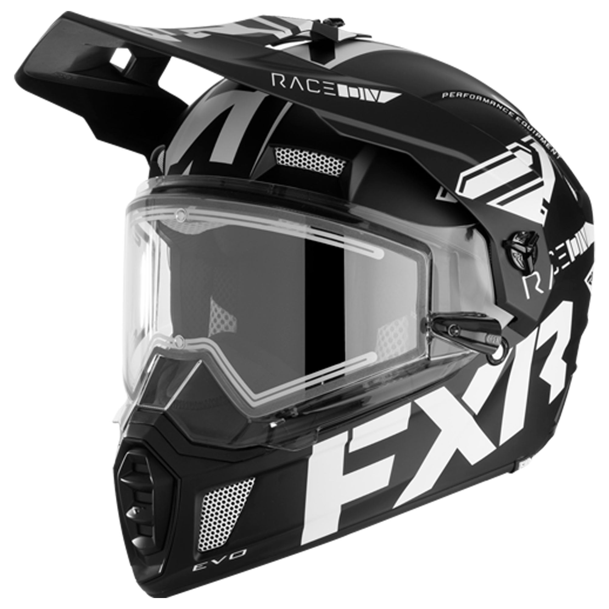 FXR Clutch X Evo Helmet w/ E Shield White Unisex-Adult
