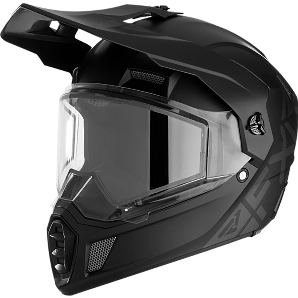 FXR Clutch X Prime Helmet w/ Dual Shield Black Unisex-Adult