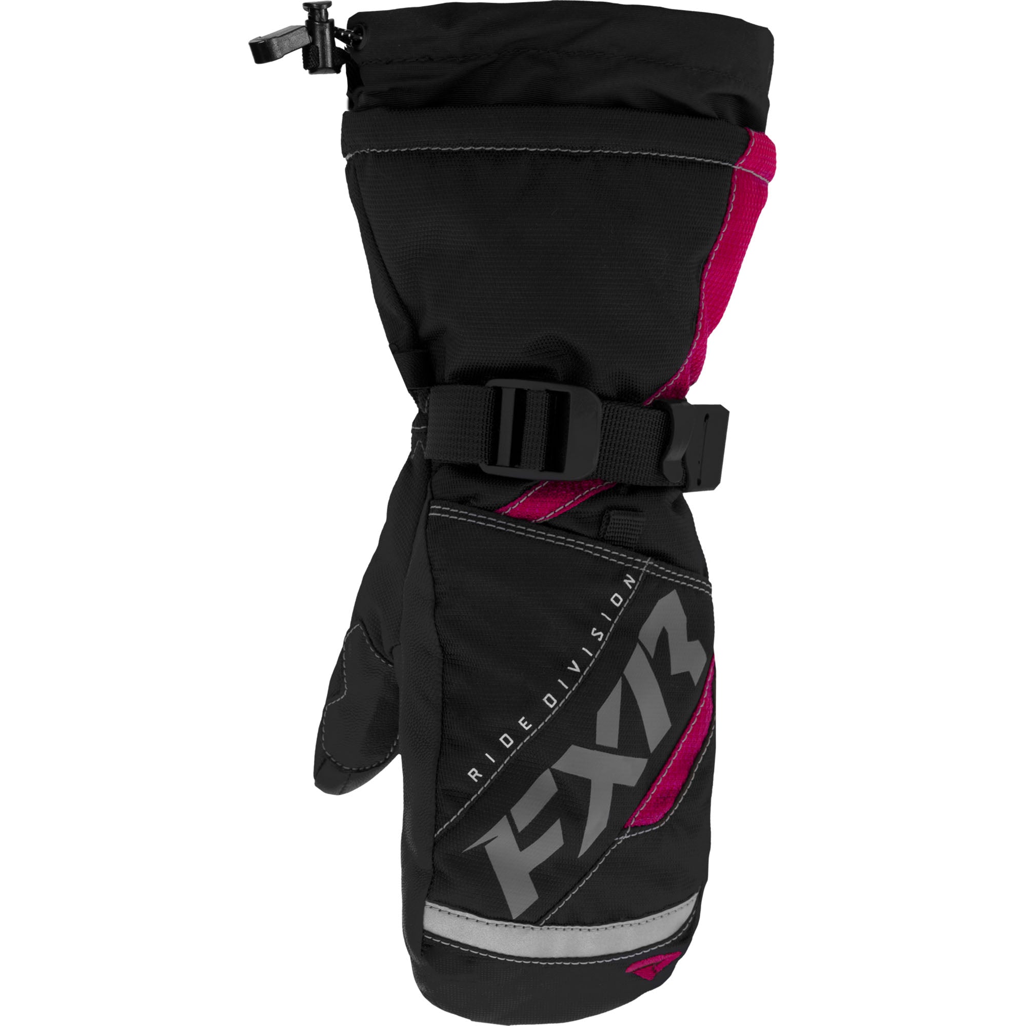 FXR Youth Helix Race Mitt Black/Fuchsia Unisex-Child