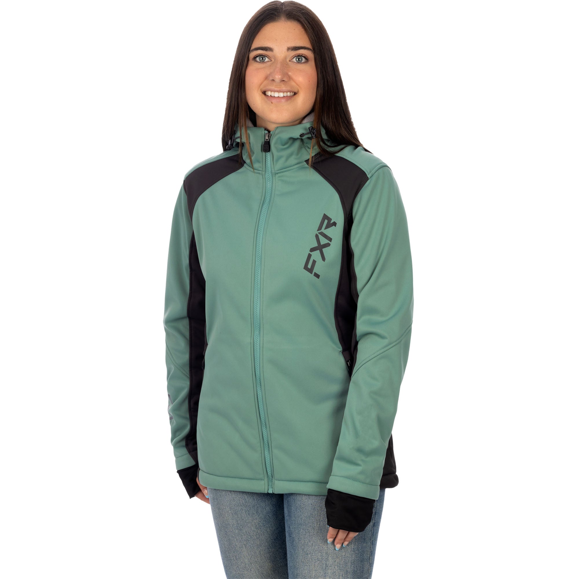 FXR Pulse Softshell Jacket Sage/Charcoal Womens