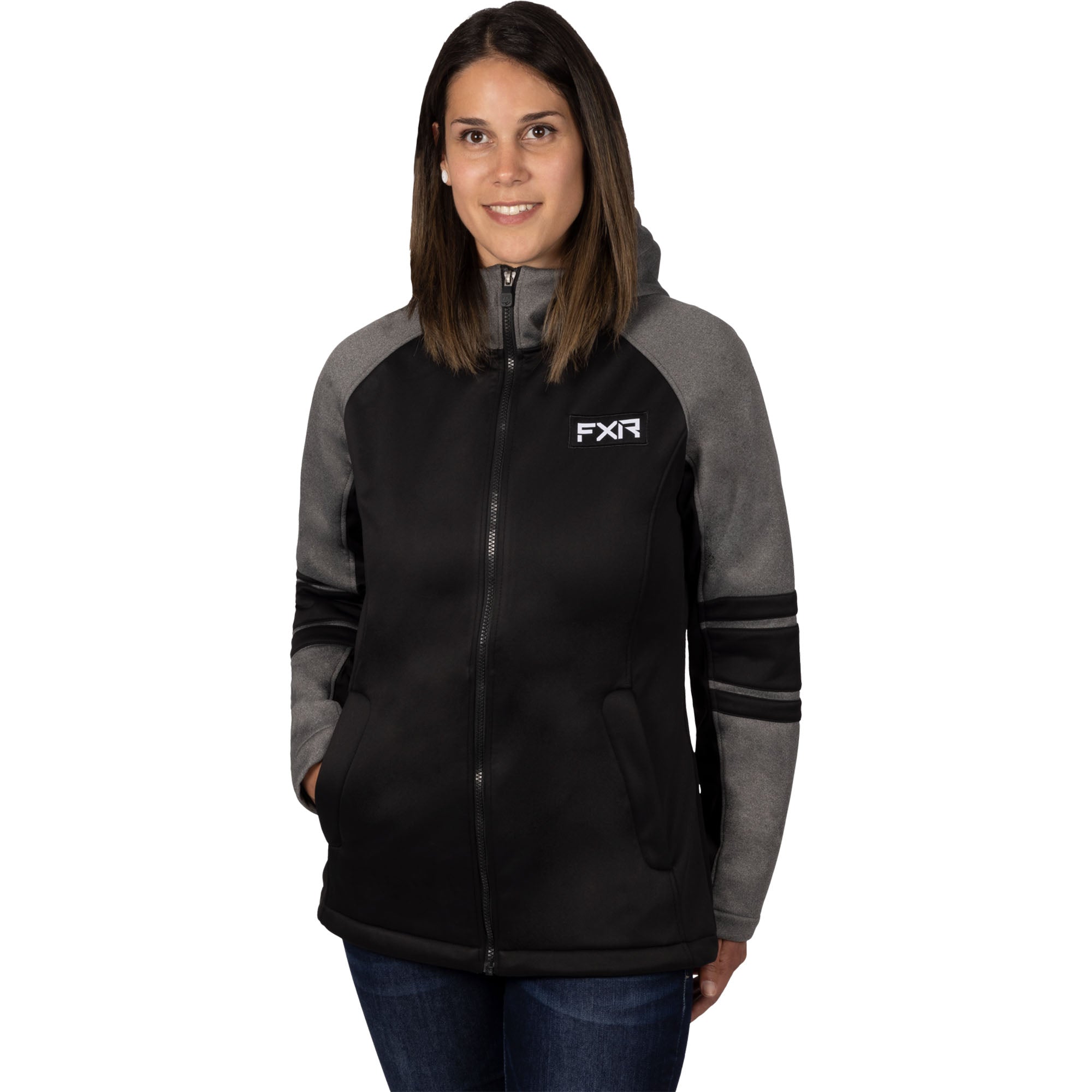 FXR Maverick Softshell Jacket Grey Heather/Dusty Rose Womens