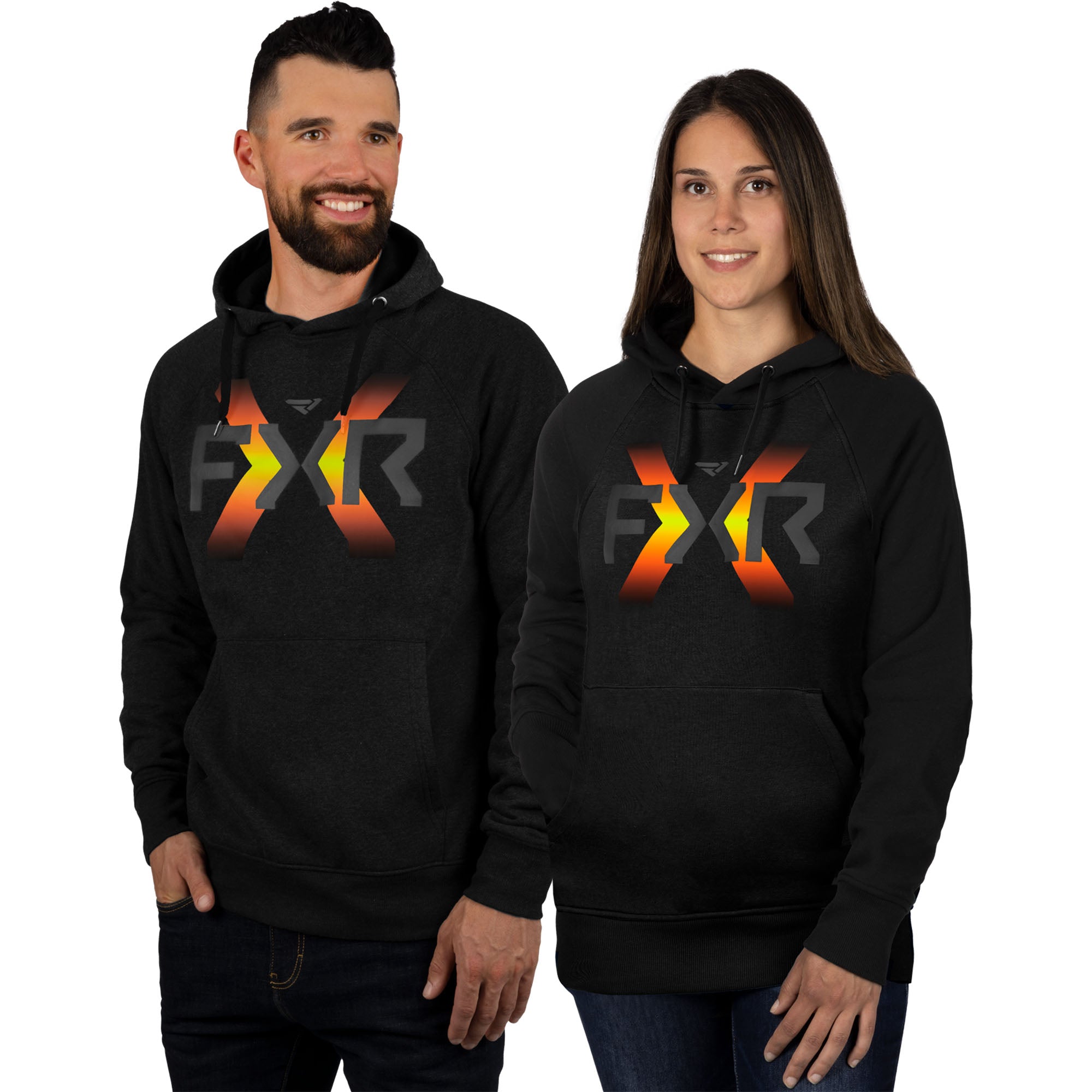 FXR Victory Pullover Hoodie Black/Inferno Unisex-Adult