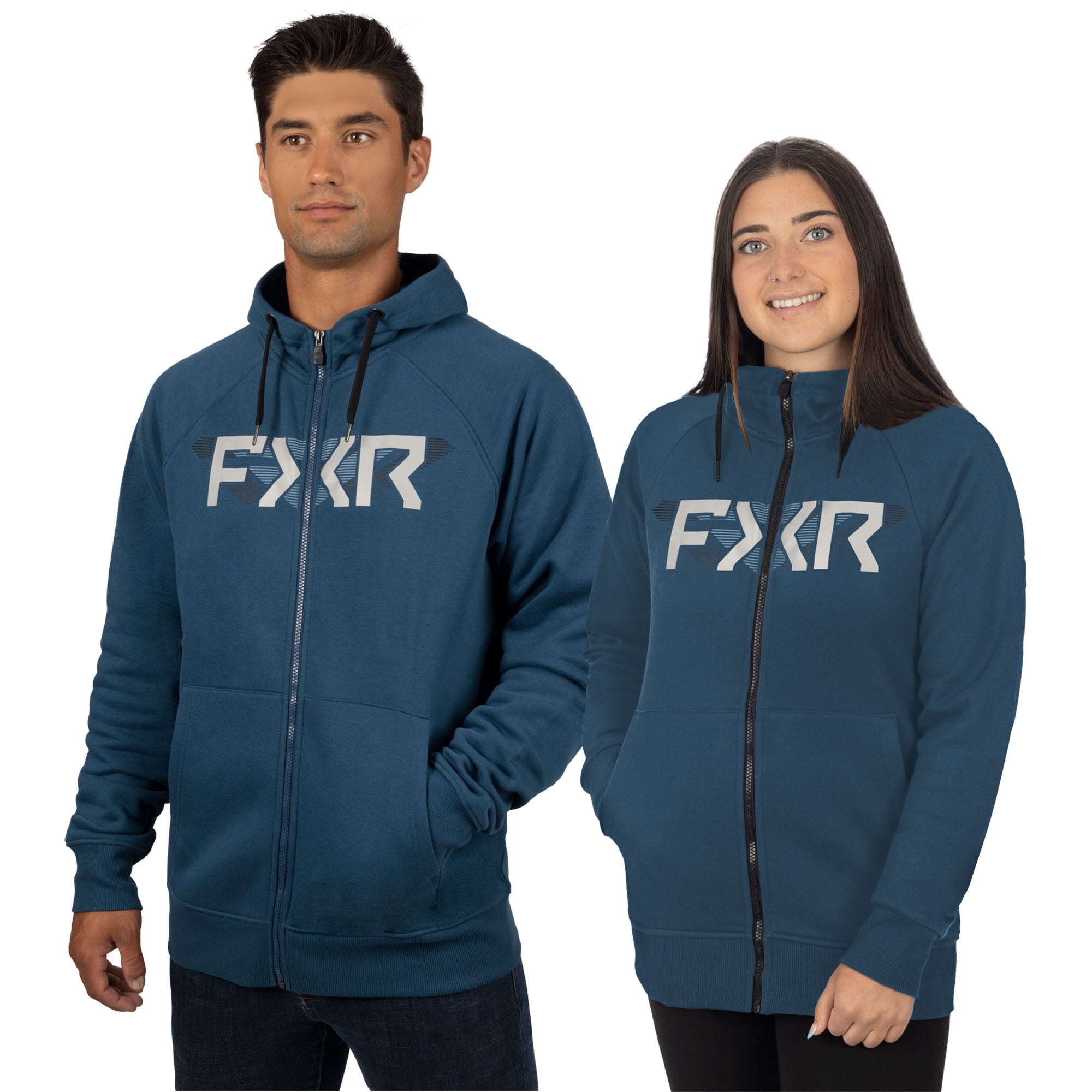 FXR Split Hoodie Dark Steel/Grey Unisex-Adult