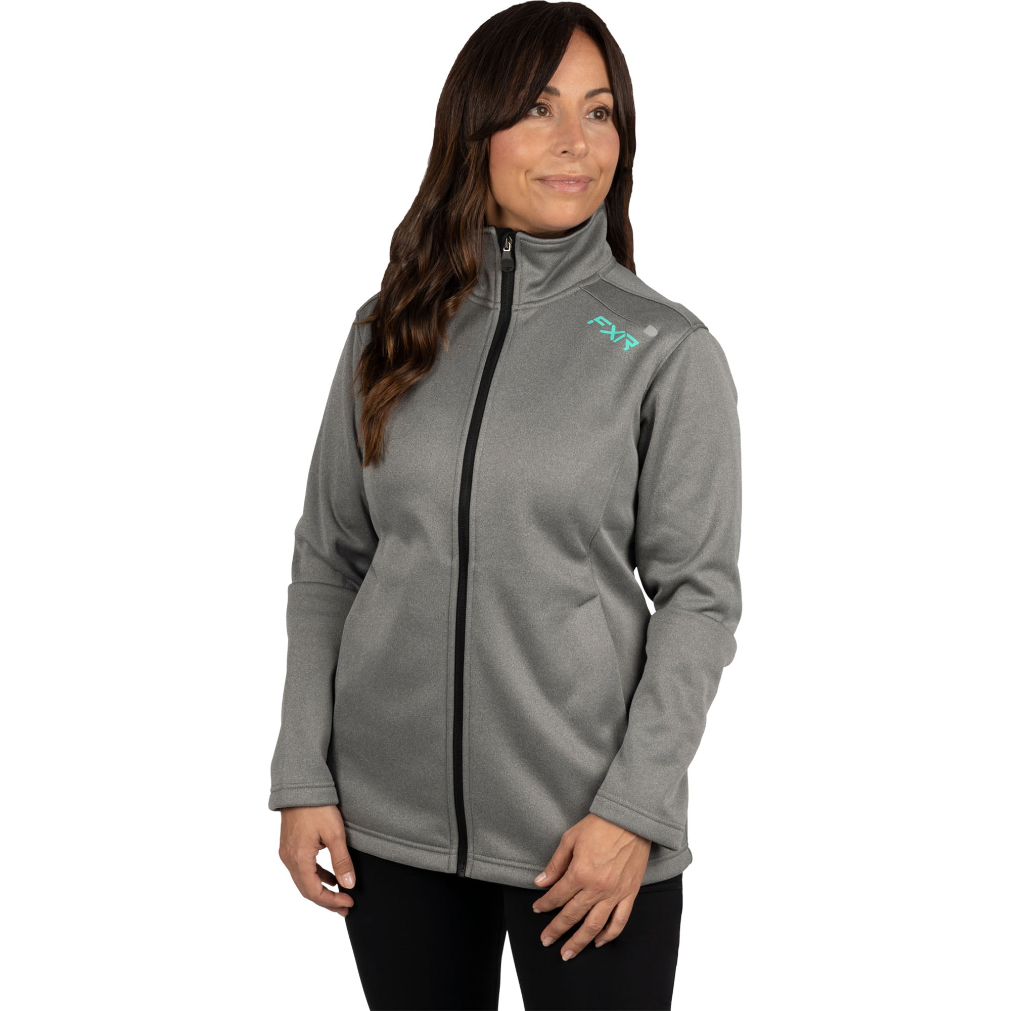FXR Elevation Tech Zip Up Grey Heather/Mint Womens
