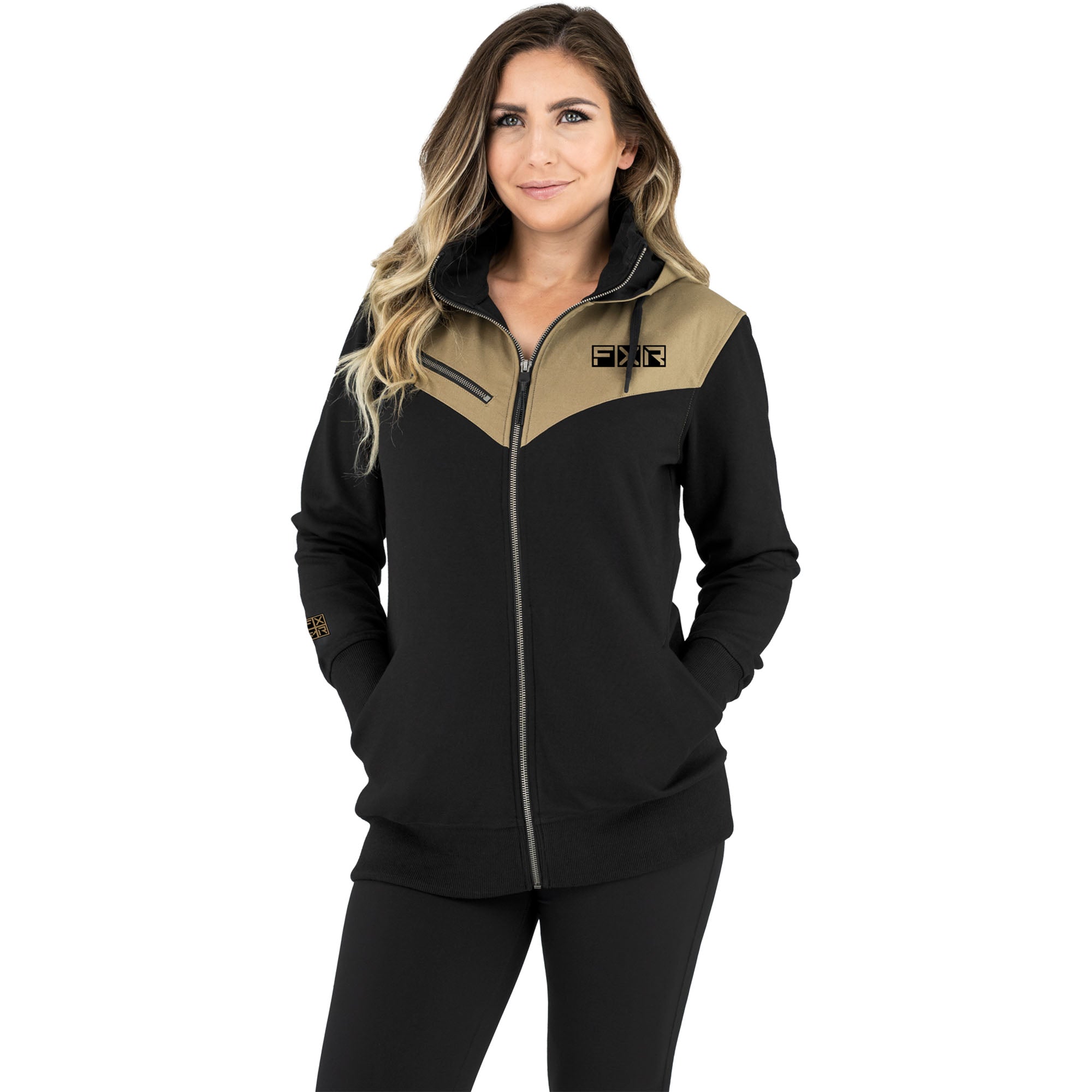 FXR Task Hoodie Black/Canvas Womens