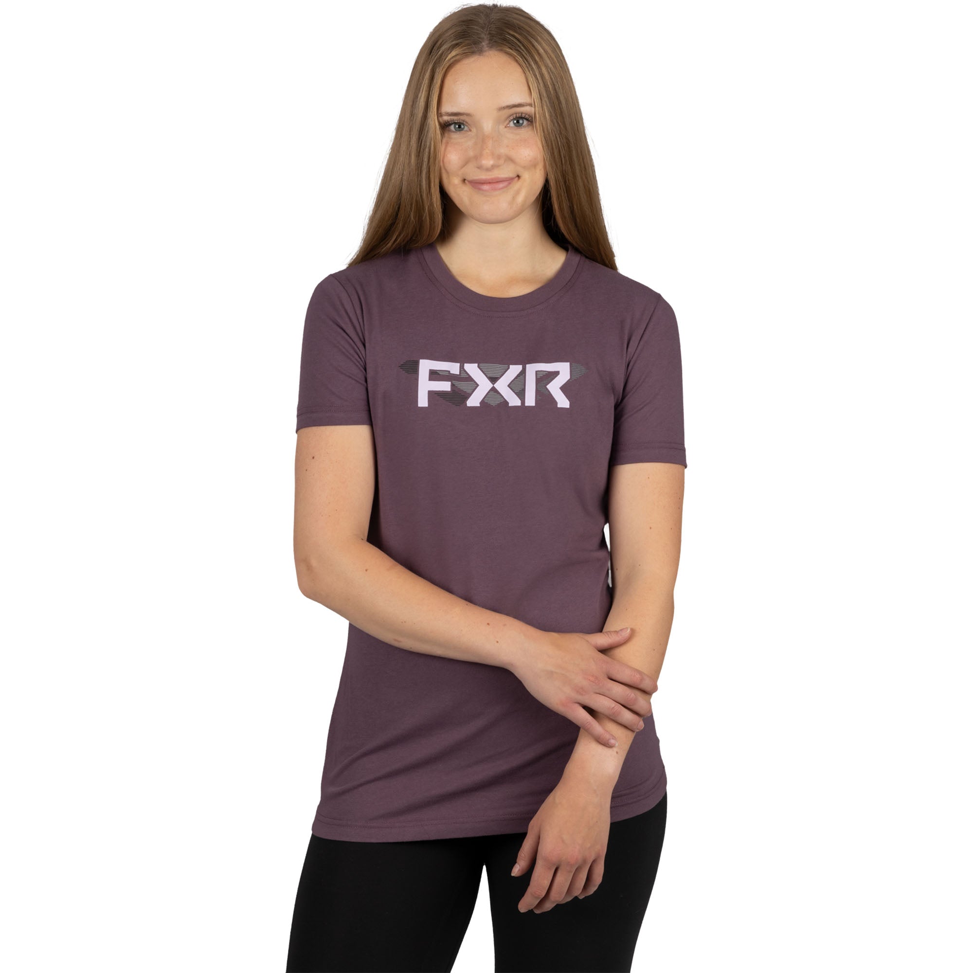FXR Split Premium T-Shirt Muted Grape/Dusty Lilac Womens