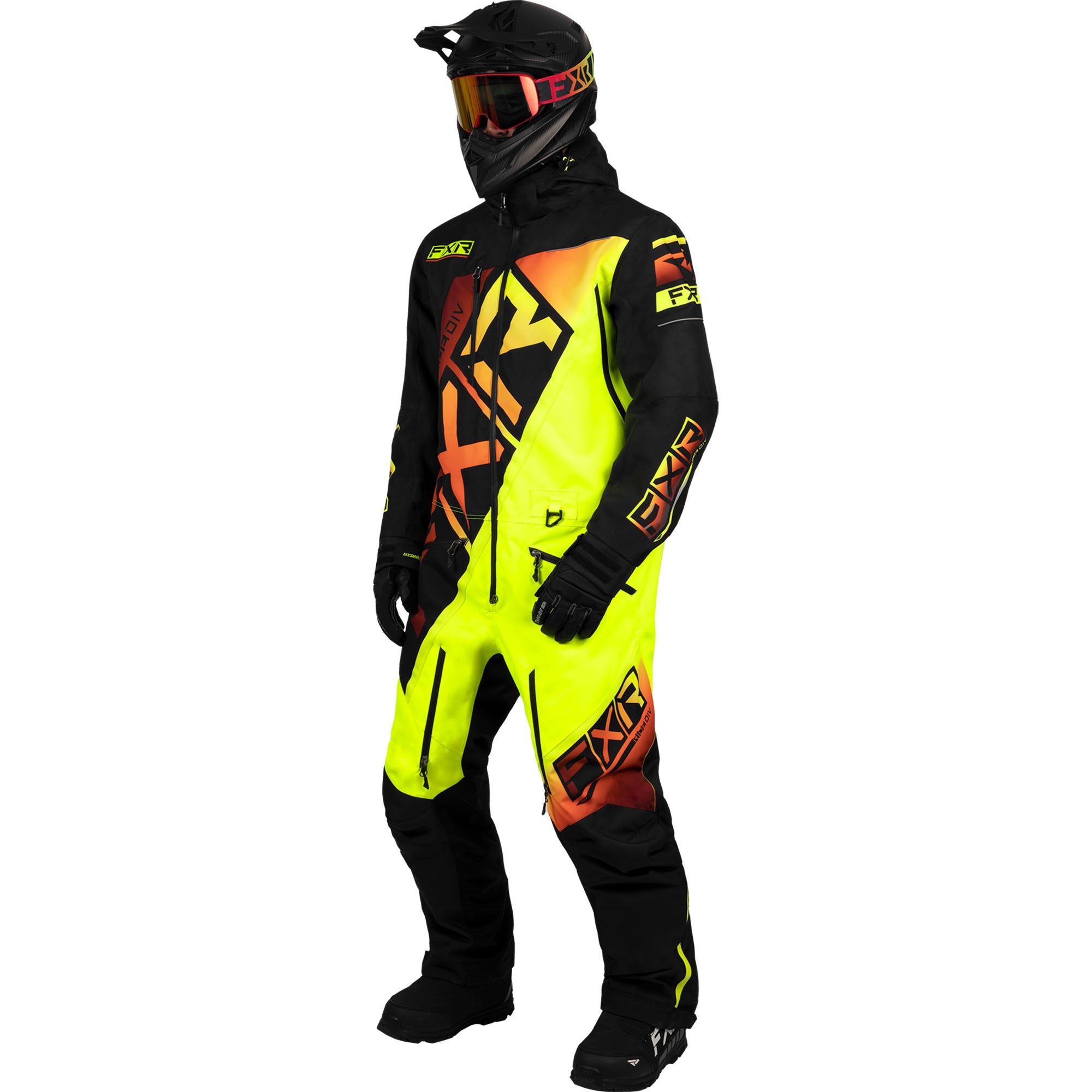 FXR CX F.A.S.T. Insulated Snowmobile Monosuit Black/Inferno Mens