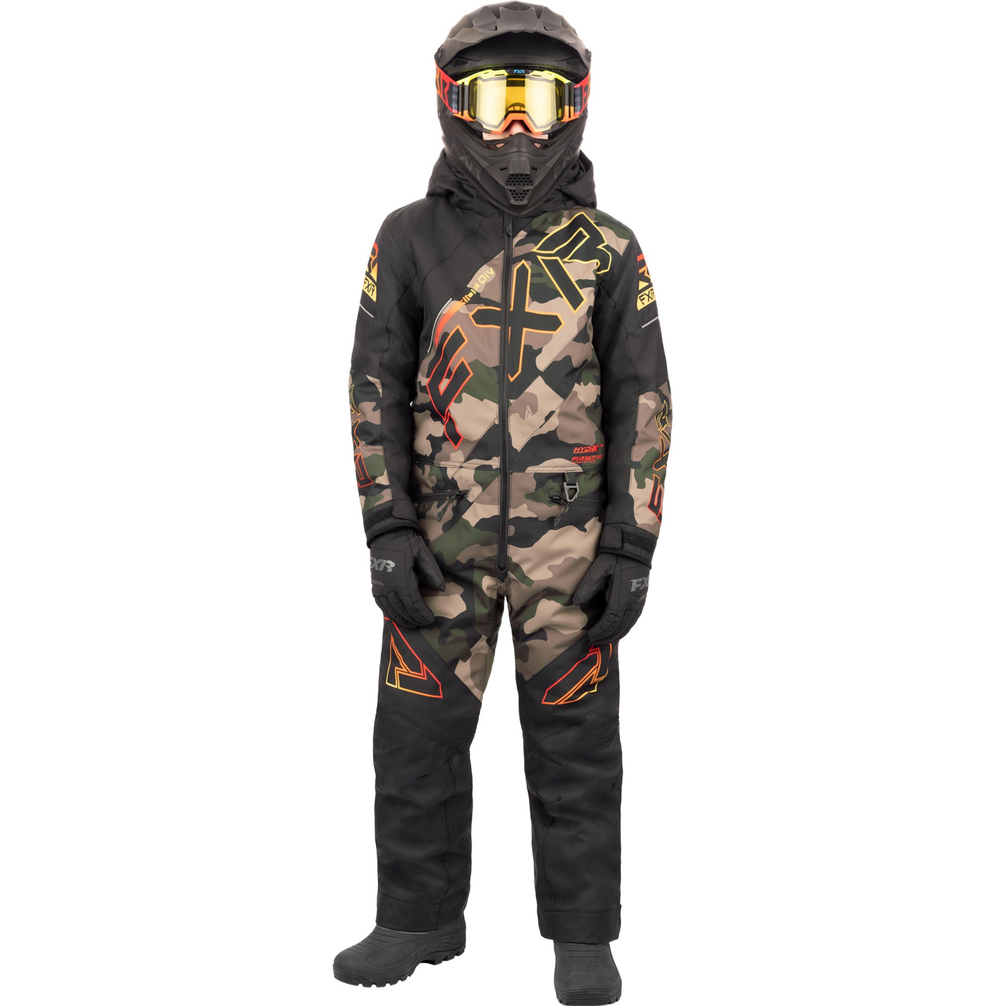 FXR Child CX Snowmobile Monosuit Army Camo/Black Unisex-Child