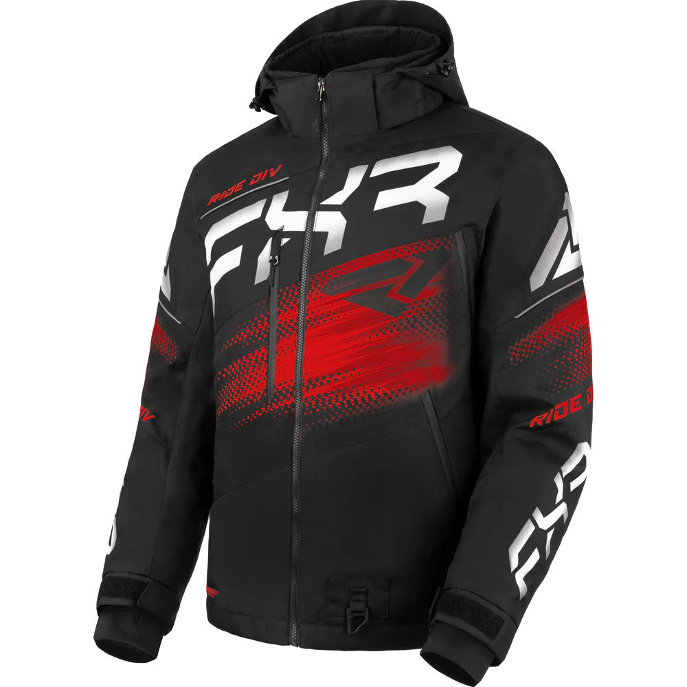 FXR Boost FX 2-in-1 Snowmobile Jacket Black/Red Mens