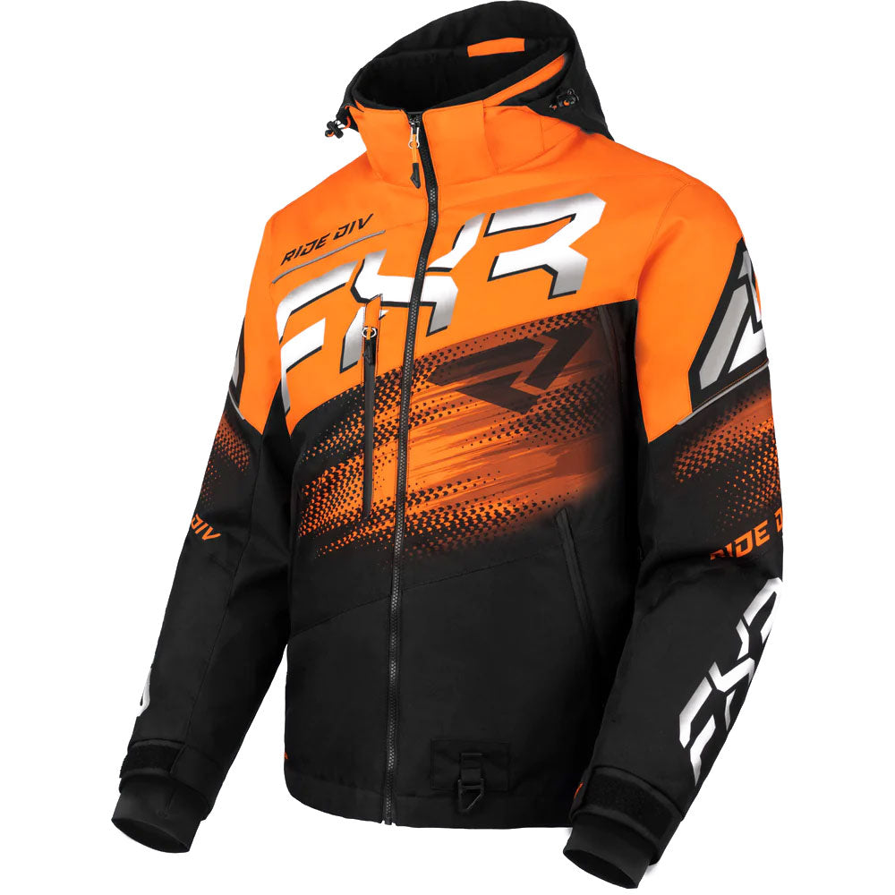 FXR Boost FX 2-in-1 Snowmobile Jacket Black/Orange Mens