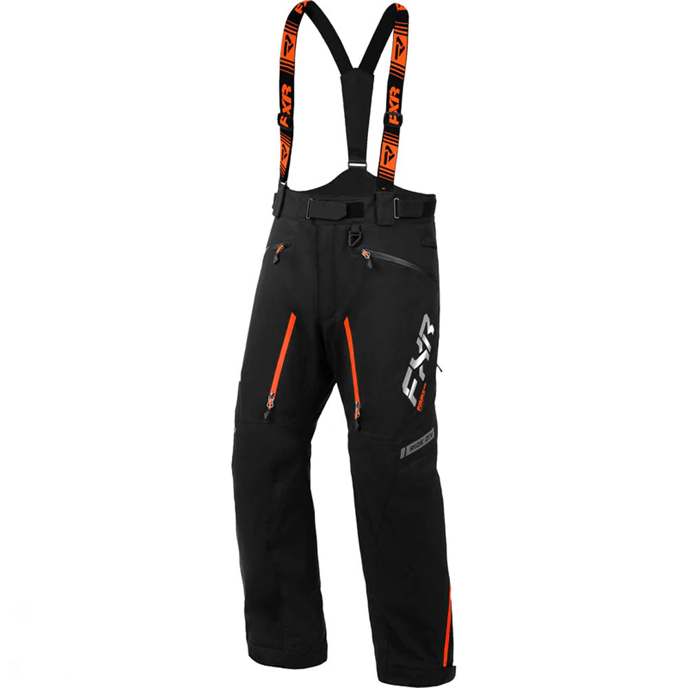 FXR Mission FX Snowmobile Pants Black/Orange Mens