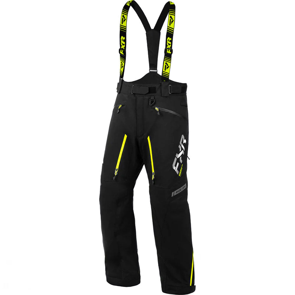 FXR Mission FX Snowmobile Pants Black/Hi-Vis Mens