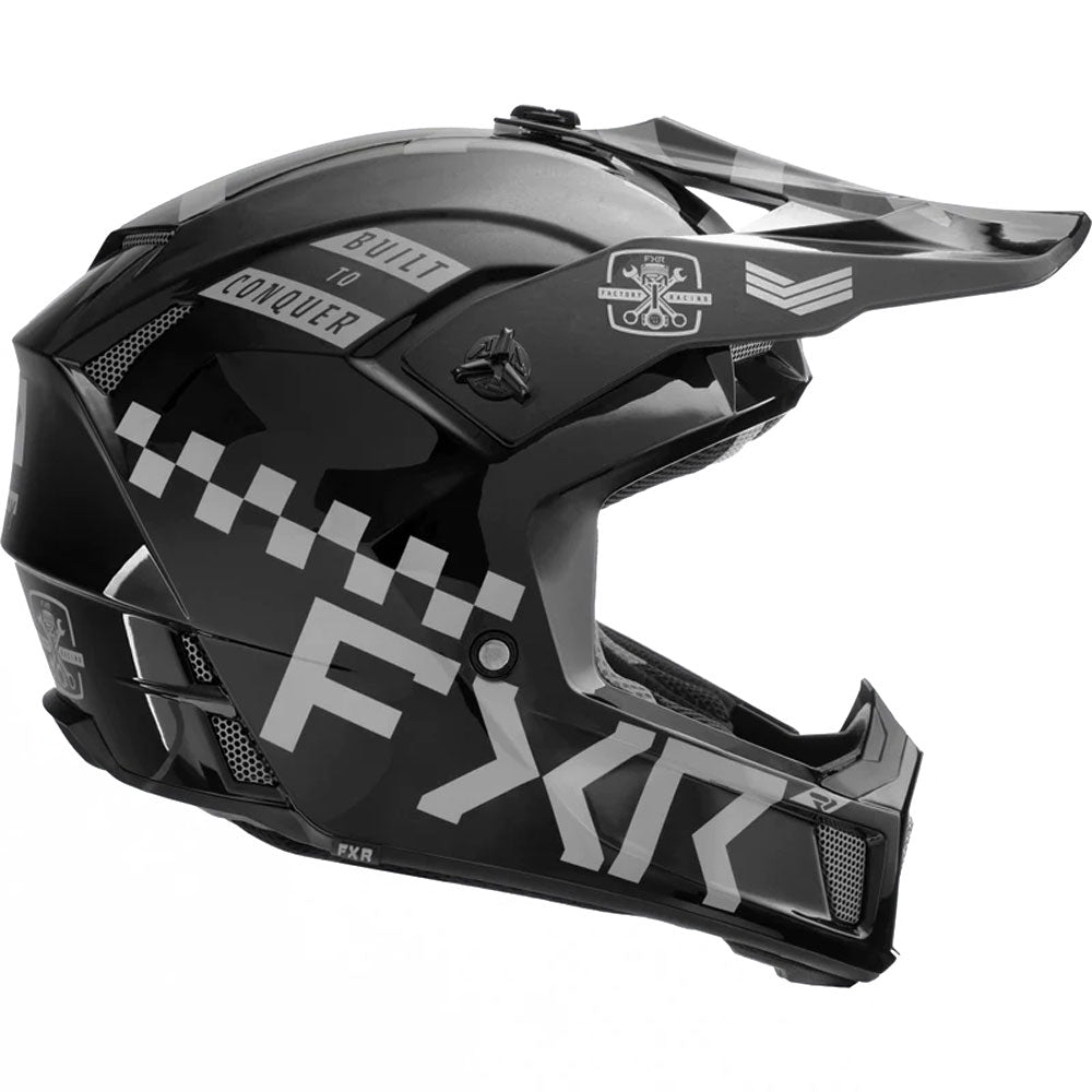 FXR Clutch Gladiator Offroad Helmet Chrome Black
