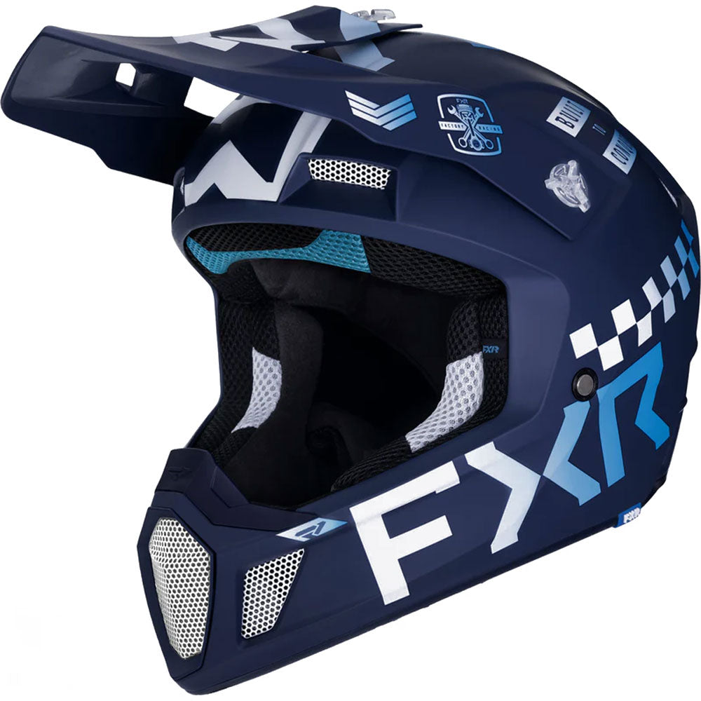 gladiator motorcycle helmet FXR Clutch Gladiator Offroad Helmet Blue