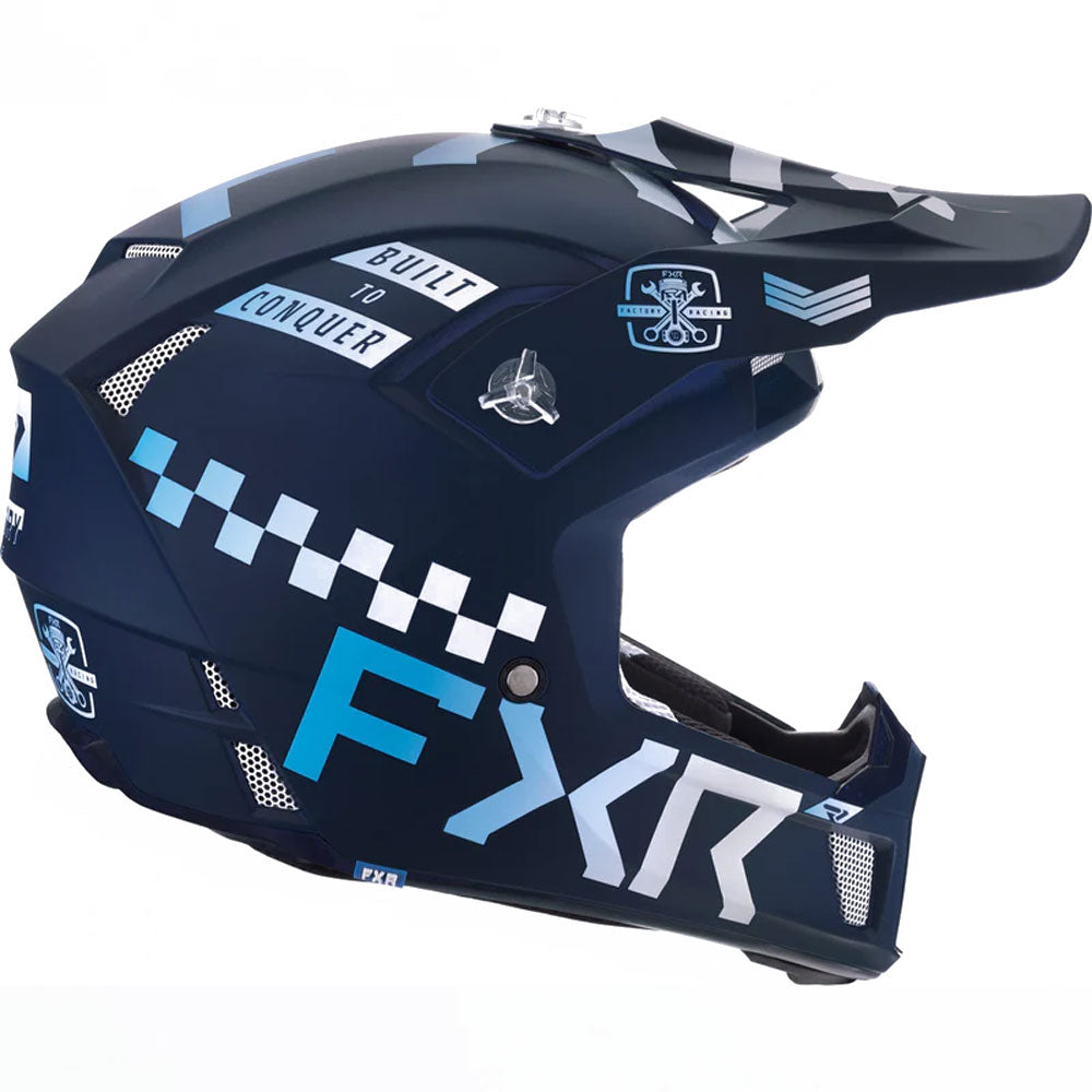 FXR Clutch Gladiator Offroad Helmet Blue