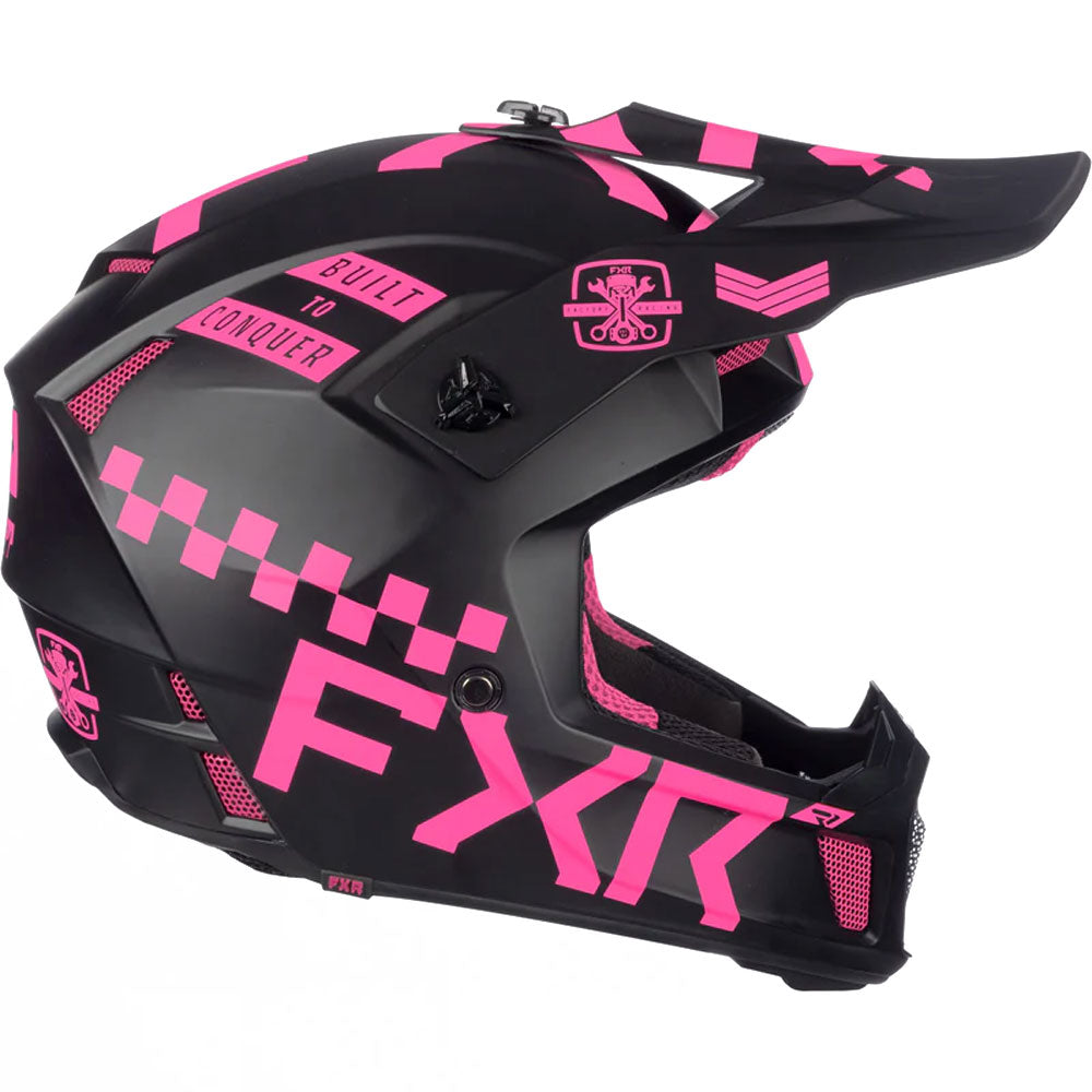 FXR Clutch Gladiator Offroad Helmet Pink Black